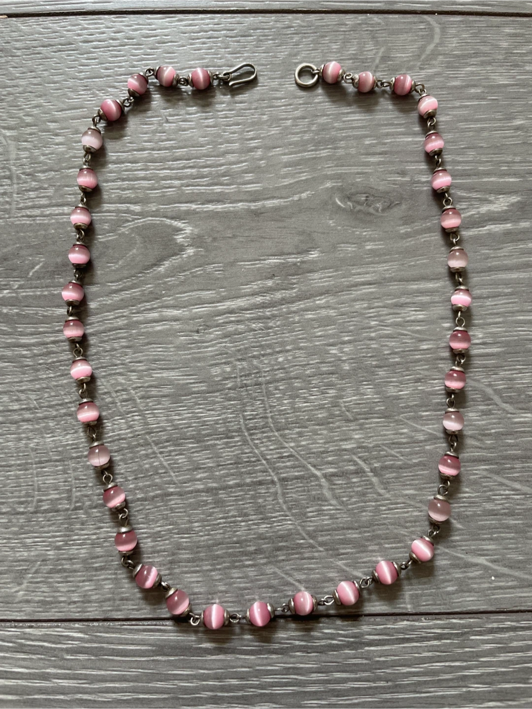 Silver and Pink Beaded Bracelet / Necklace - photo 3