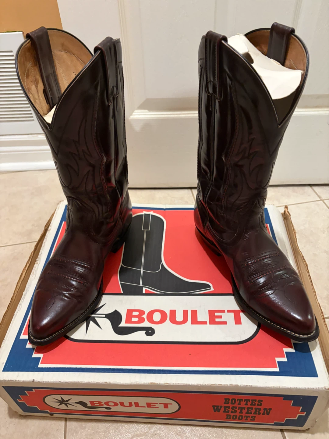 Boulet Western Boots - Dark Brown