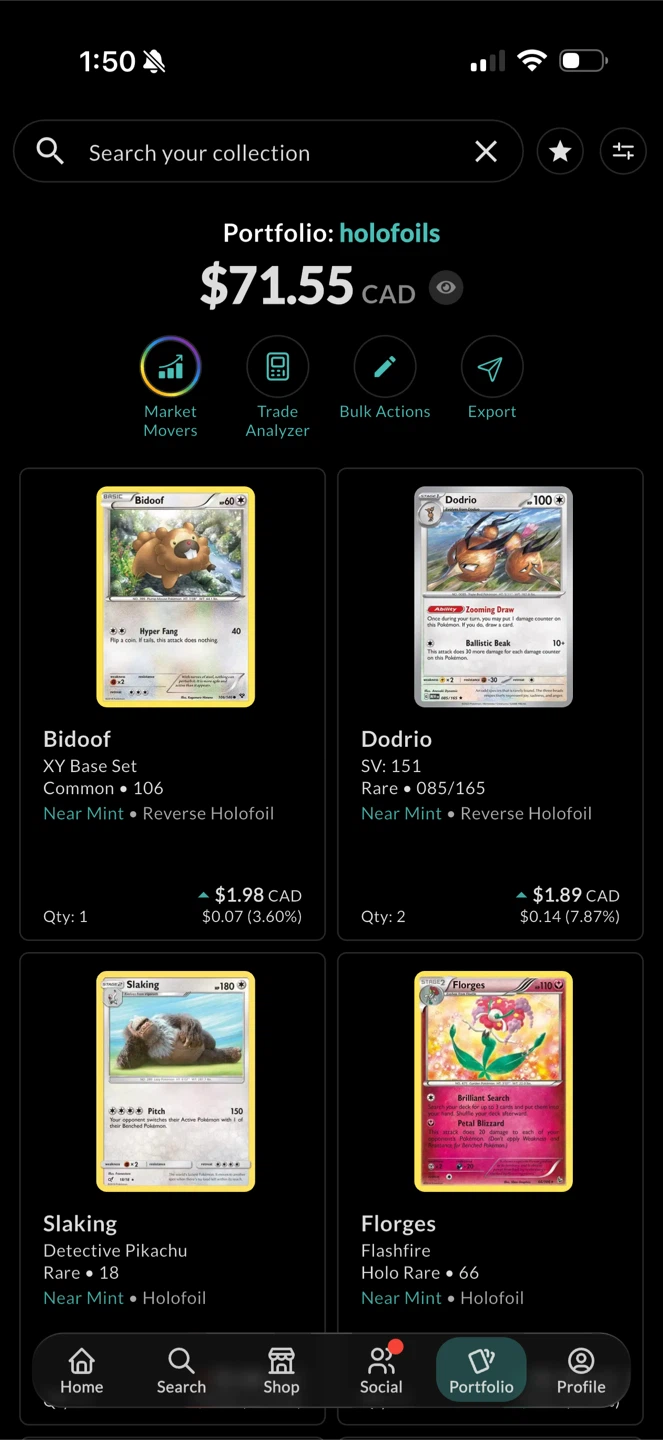 Bidoof XY Base Set Common Holofoil Trading Card