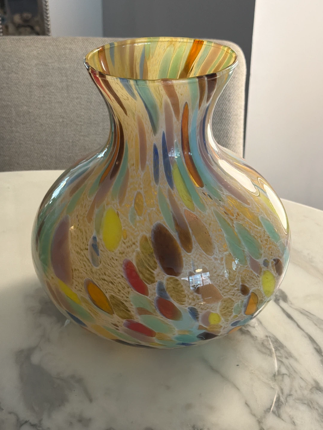 Colorful Swirl Glass Vase