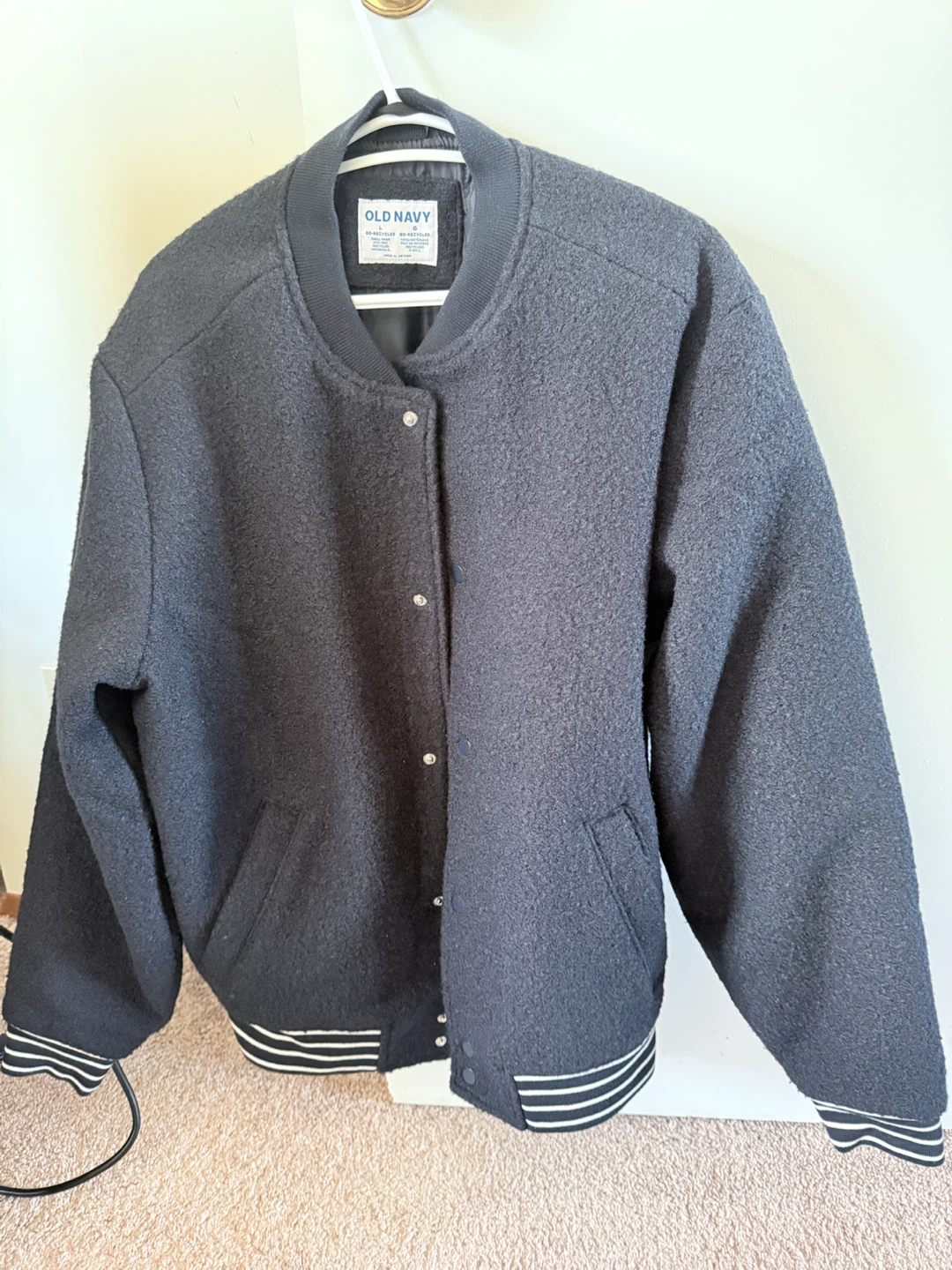 Old Navy Large Black Bomber Jacket - photo 4