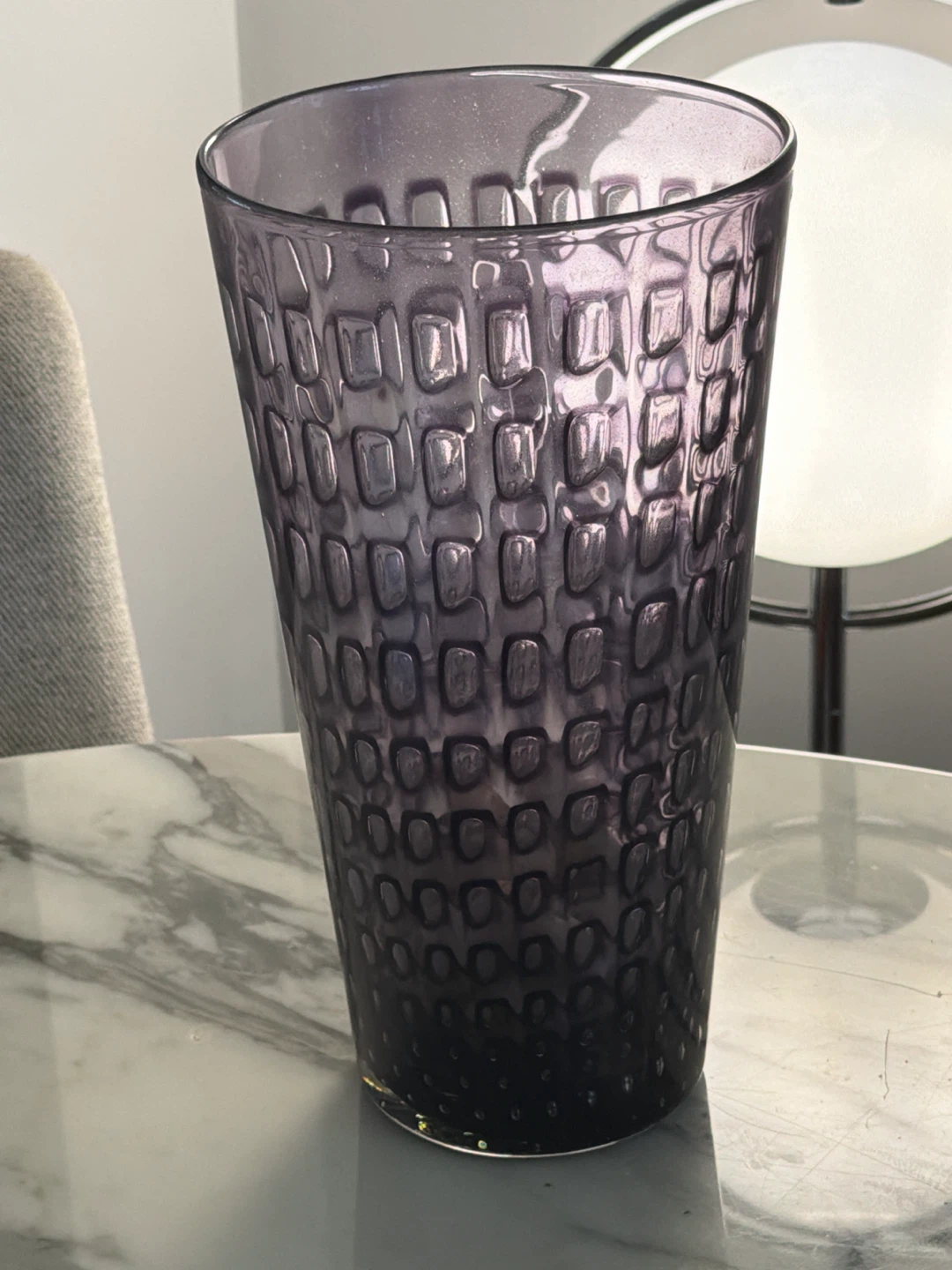 Purple Textured Glass Vase
