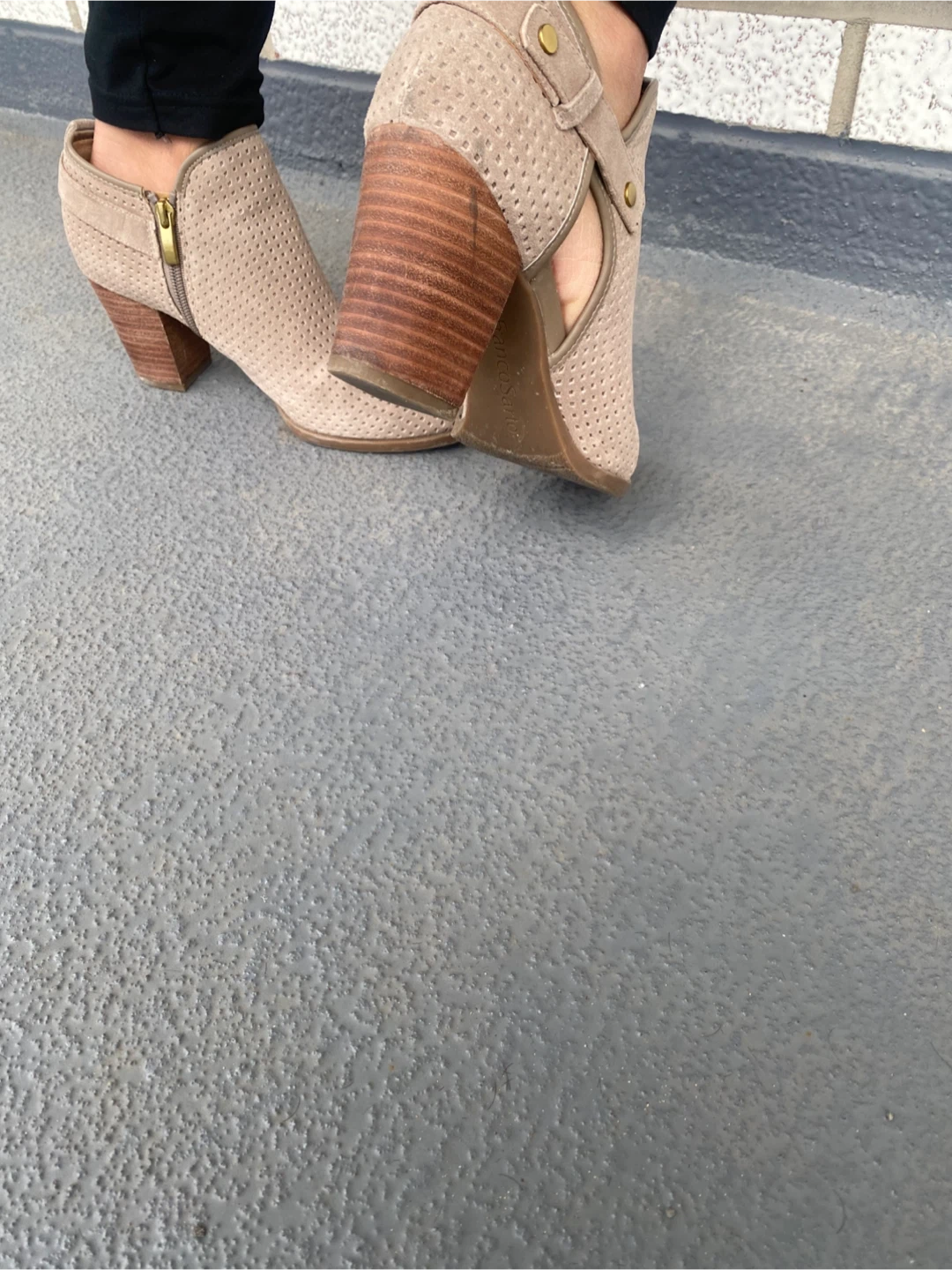 Women's Tan Perforated Booties - photo 3