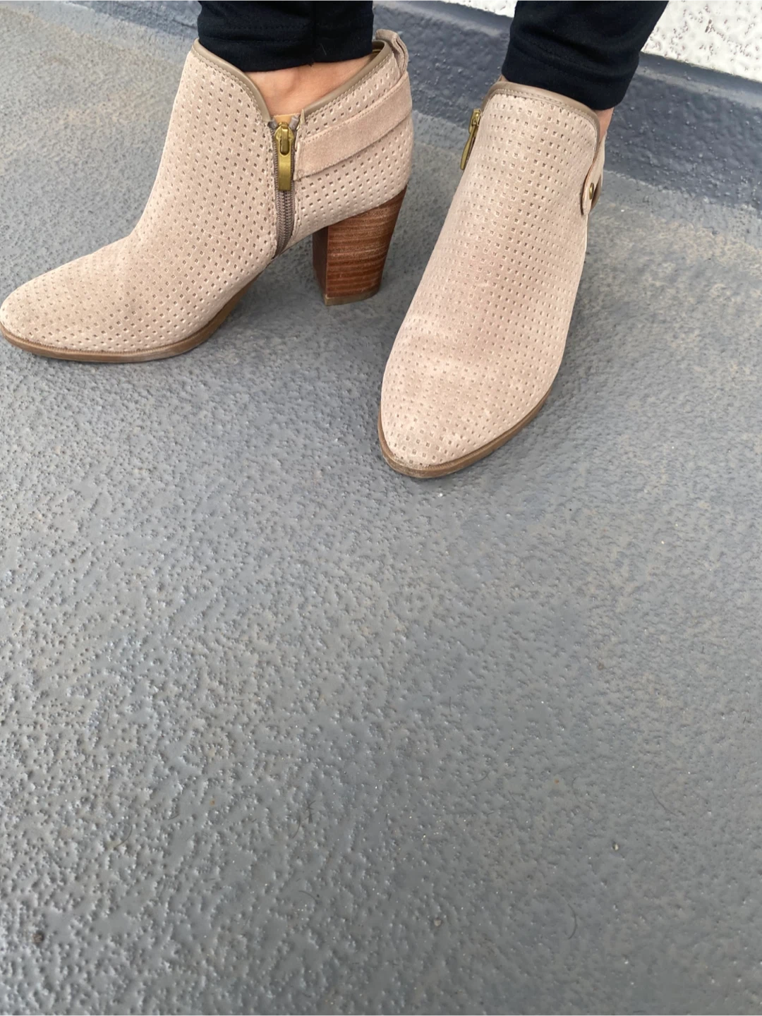 Women's Tan Perforated Booties - photo 4