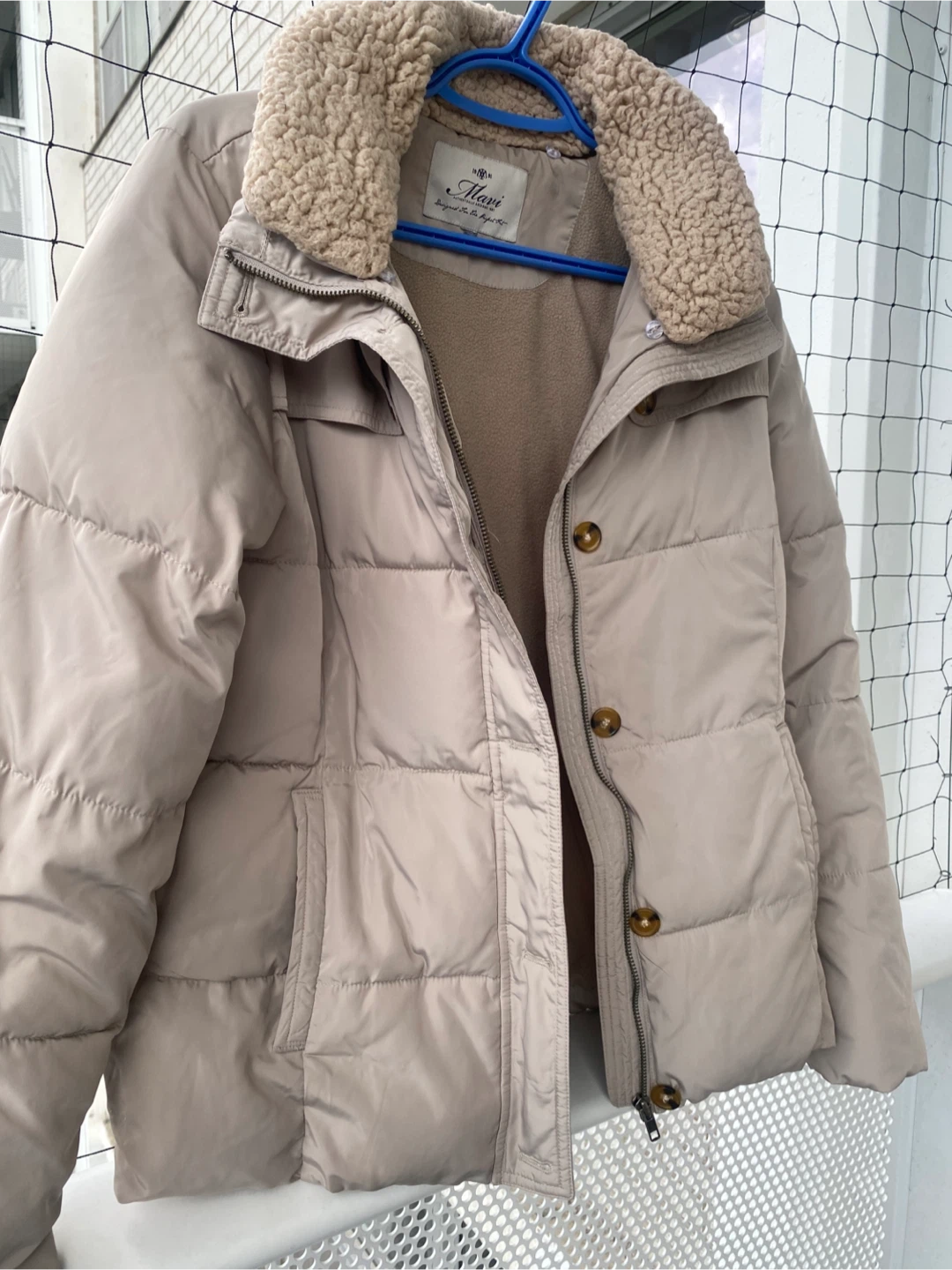 Mavi Puffer Jacket with Shearling Collar - photo 2