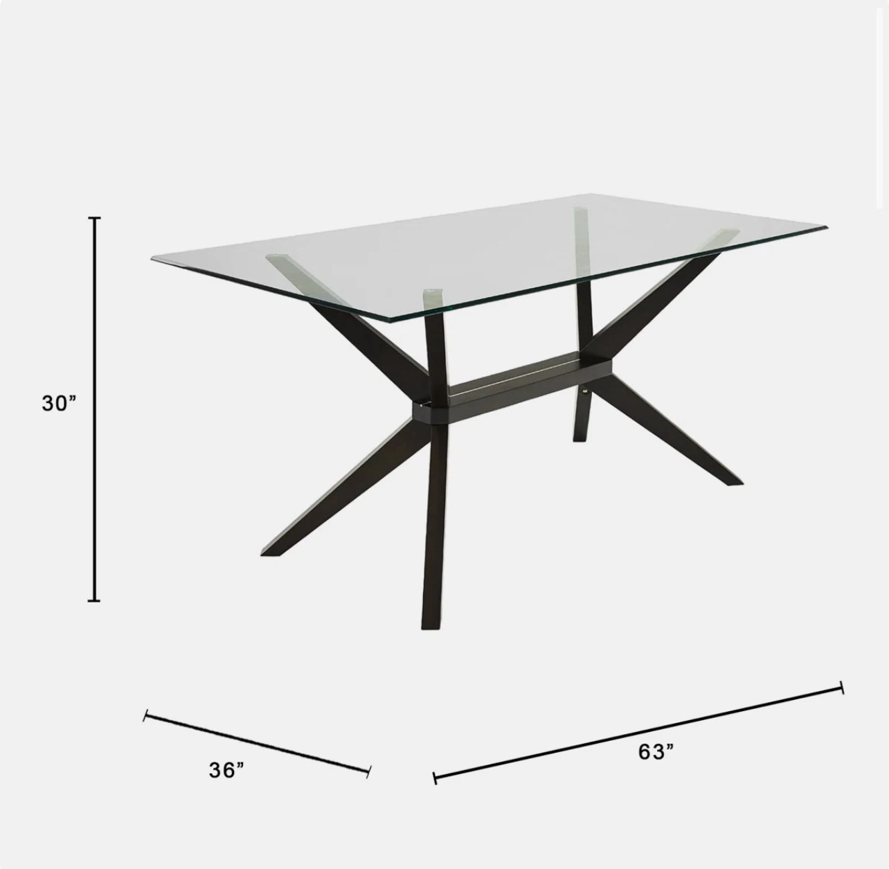 Dining Table with Black Metal Base - photo 3