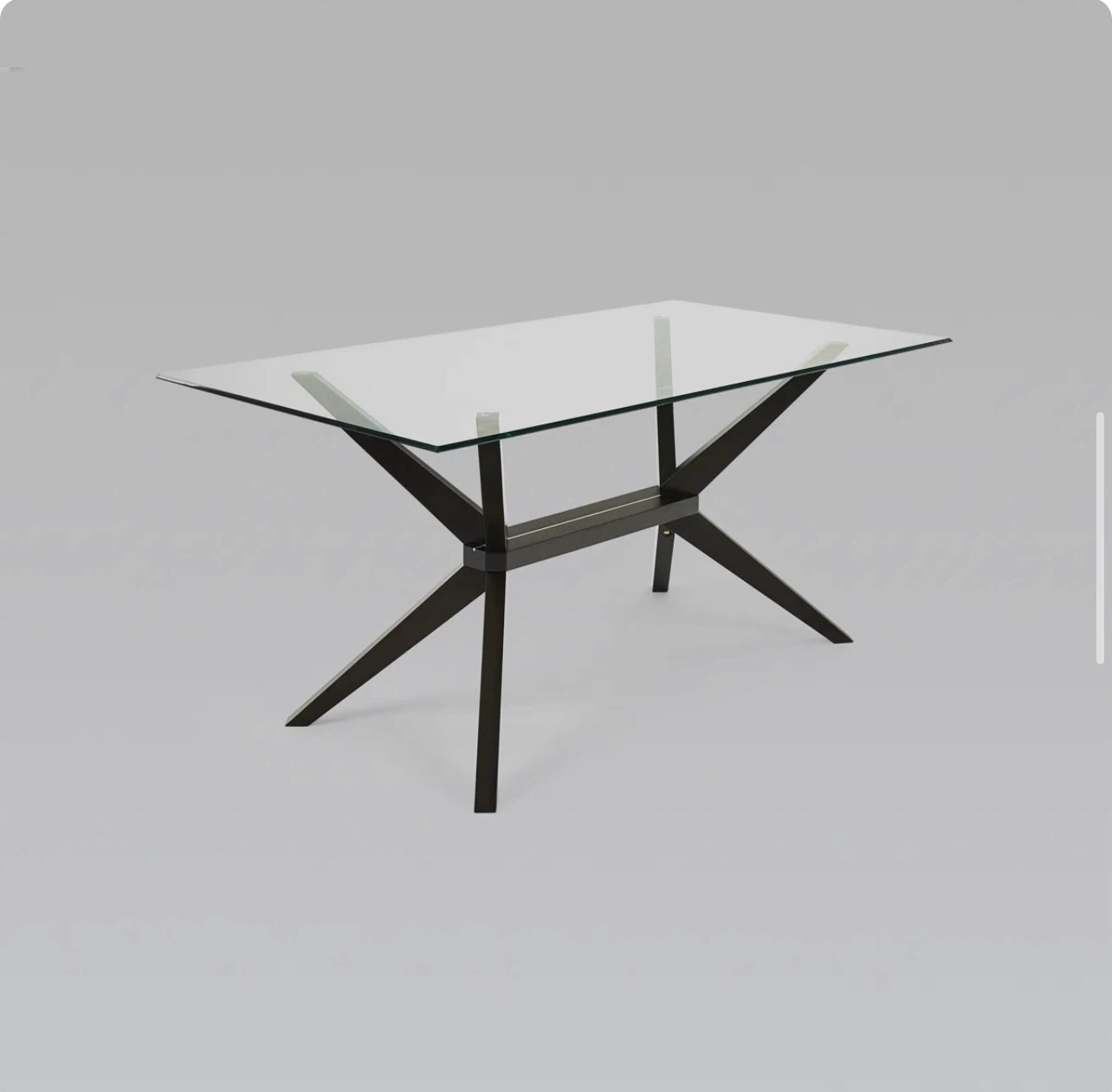 Dining Table with Black Metal Base - photo 4