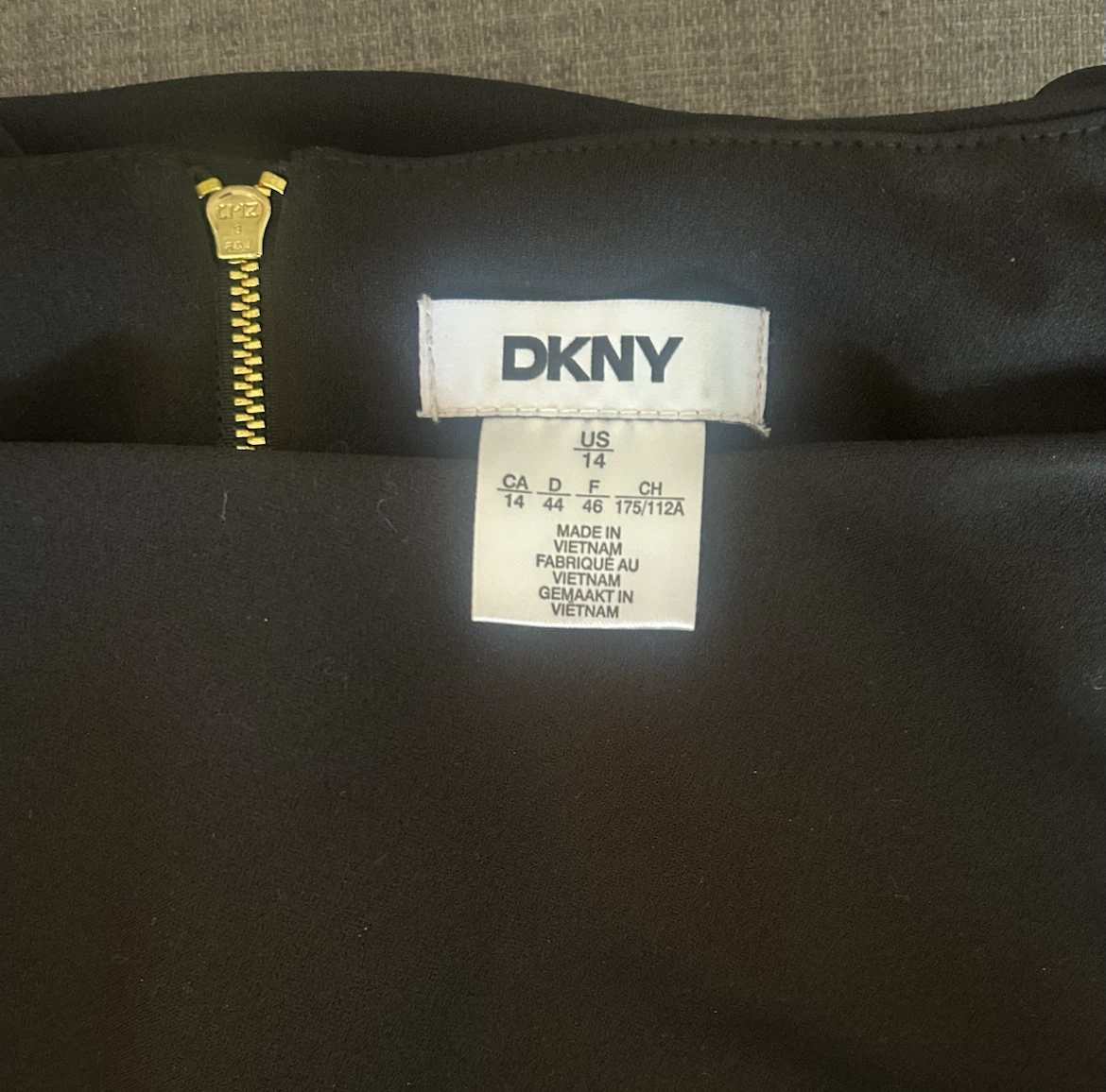 DKNY Black Ruched Sheath Dress