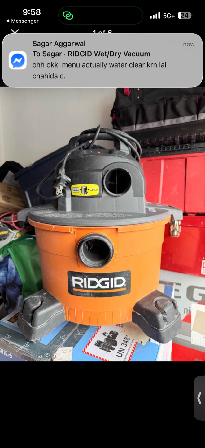 RIDGID 22.5L Wet/Dry Vacuum