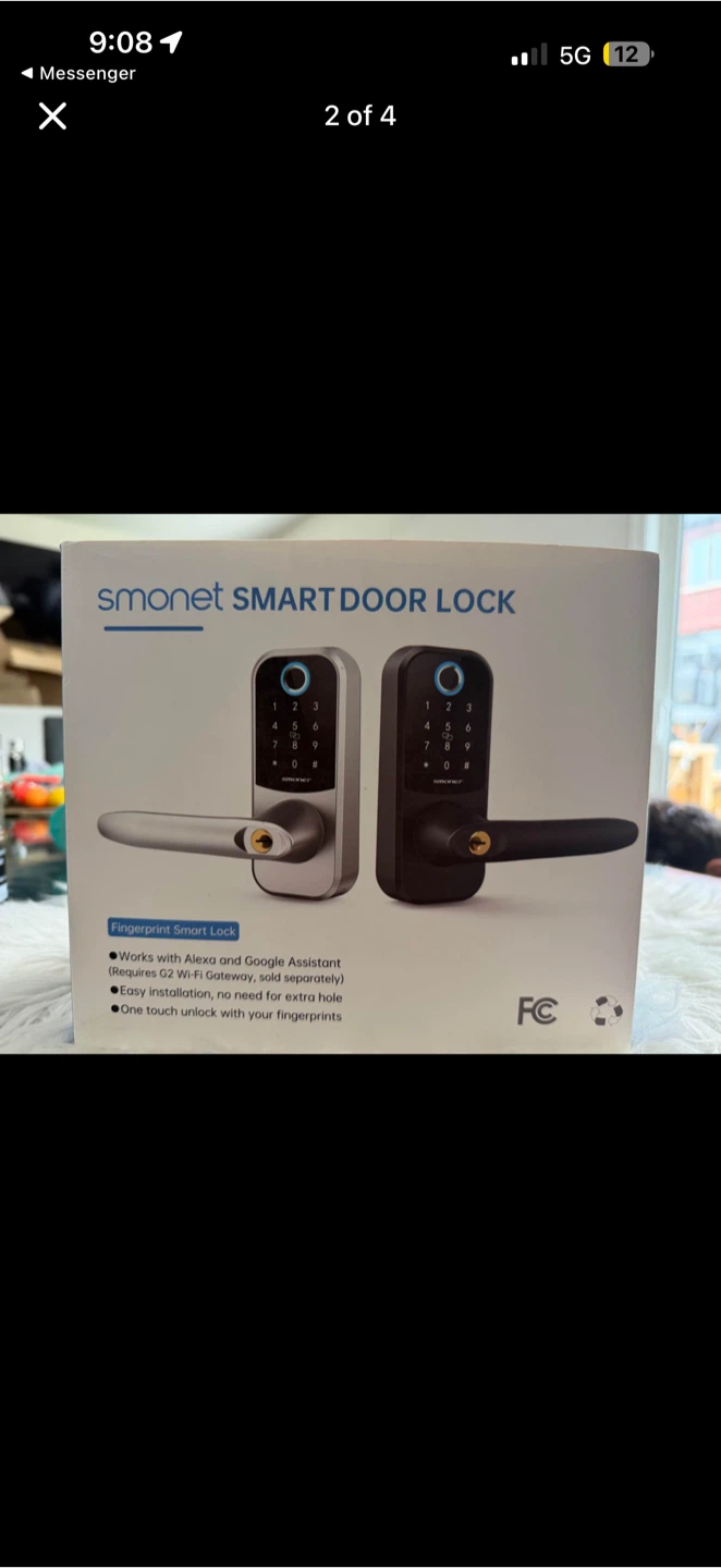 Smonet Smart Door Lock with Fingerprint Sensor