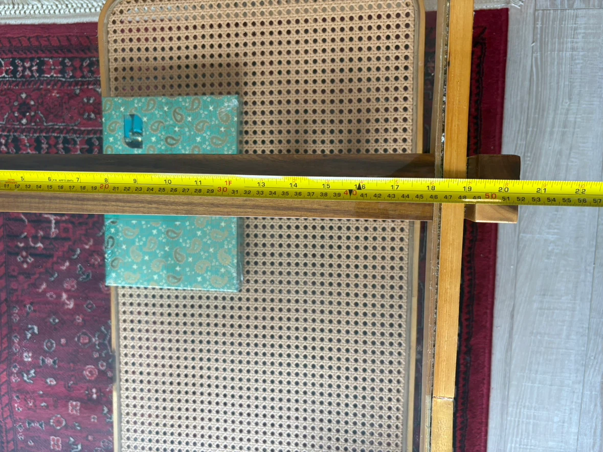 Cane and Glass Coffee Table oak - photo 2