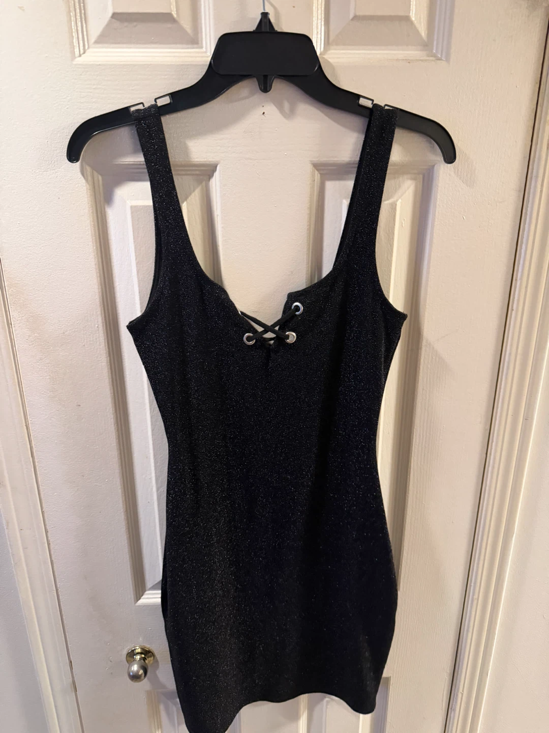 Women's Clothing Lot: Black Dress, Glitter Dress, Green Bodysuit - photo 2