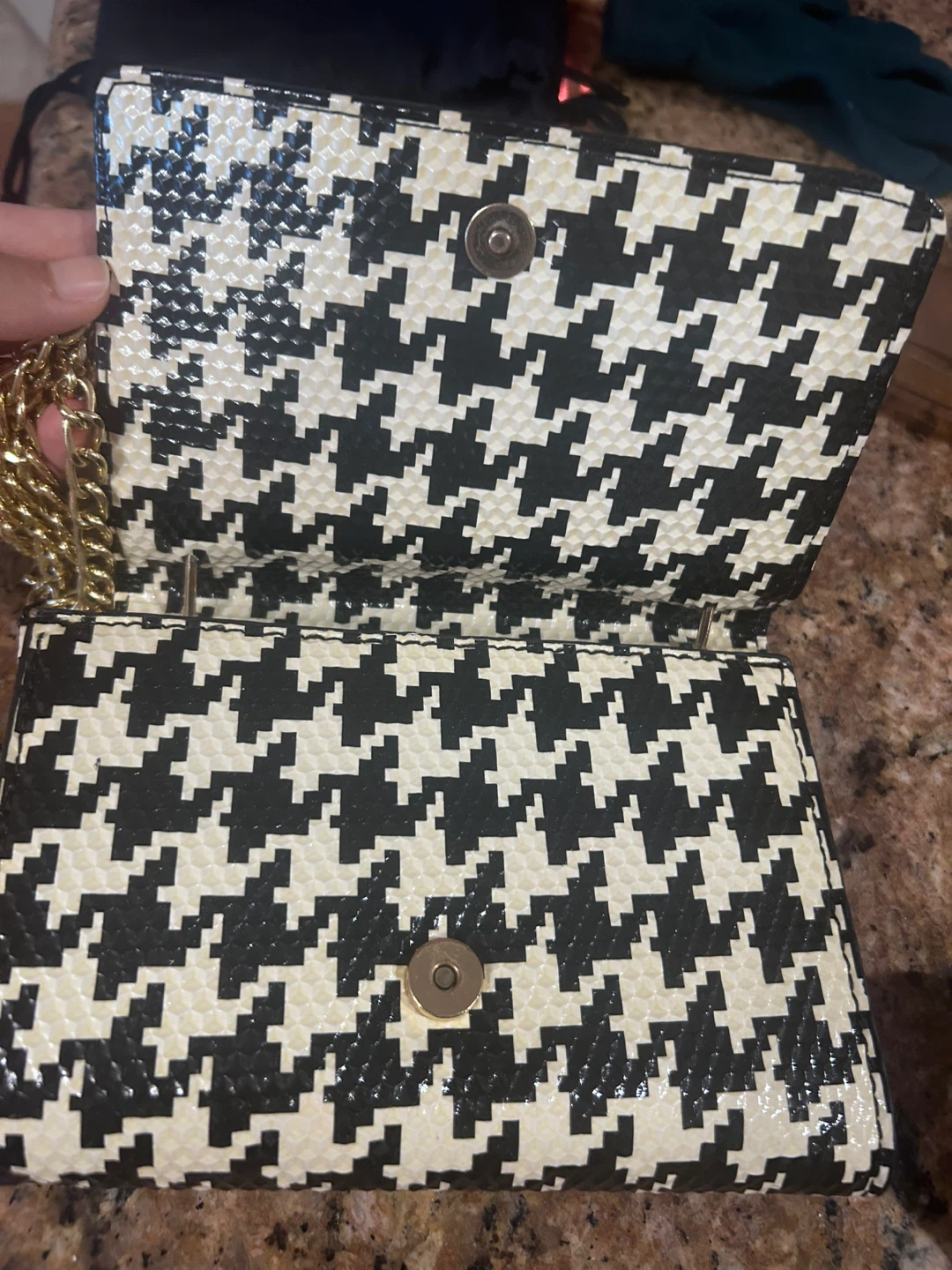 Aldo Houndstooth Mini Purse with Chain - photo 3