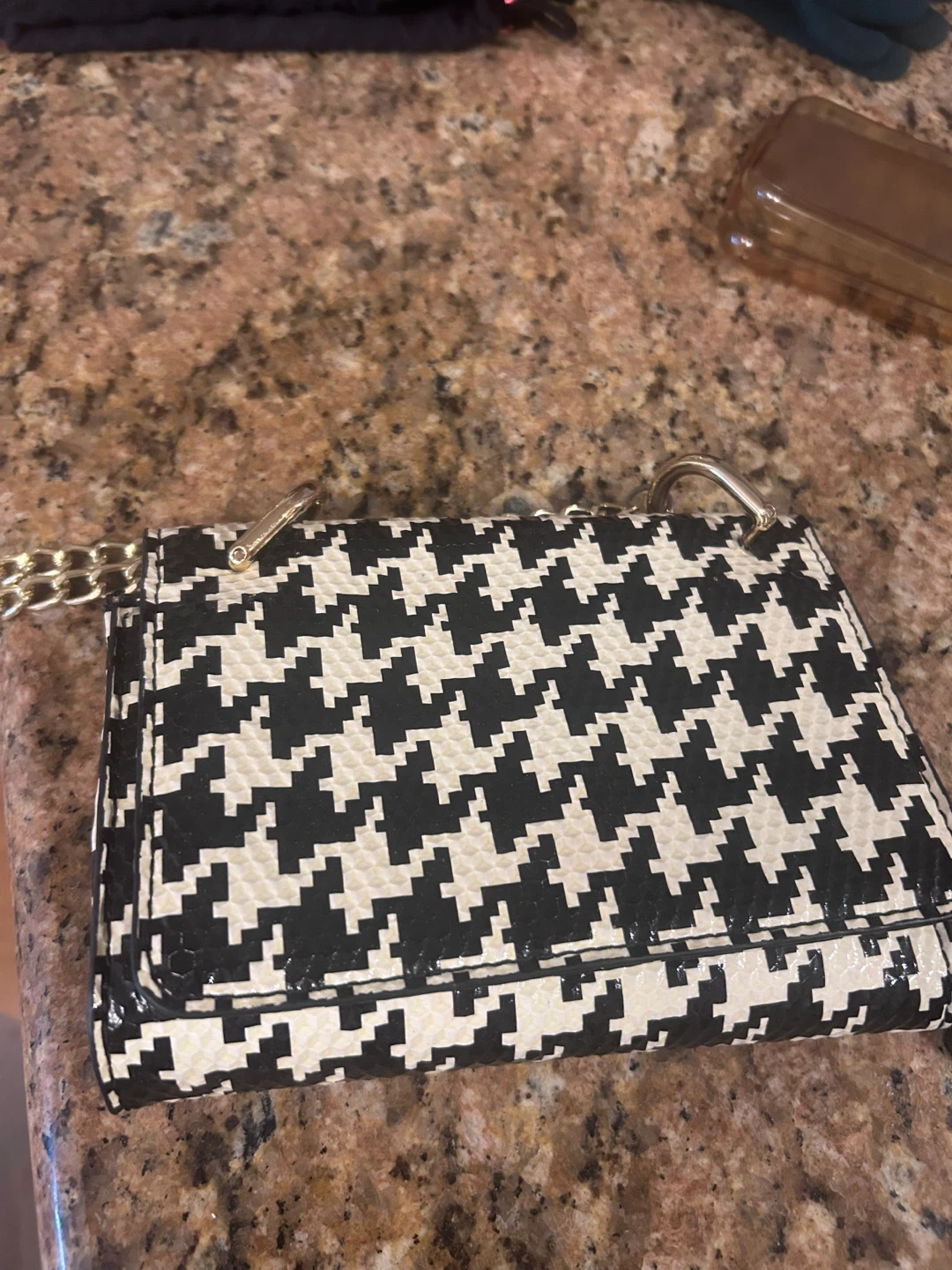 Aldo Houndstooth Mini Purse with Chain - photo 4