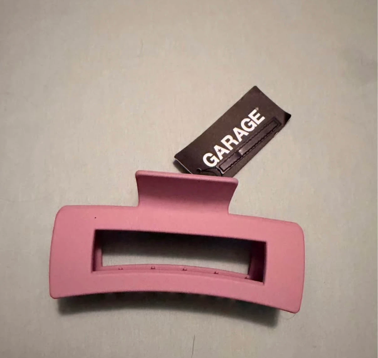 Garage hair clip tags on