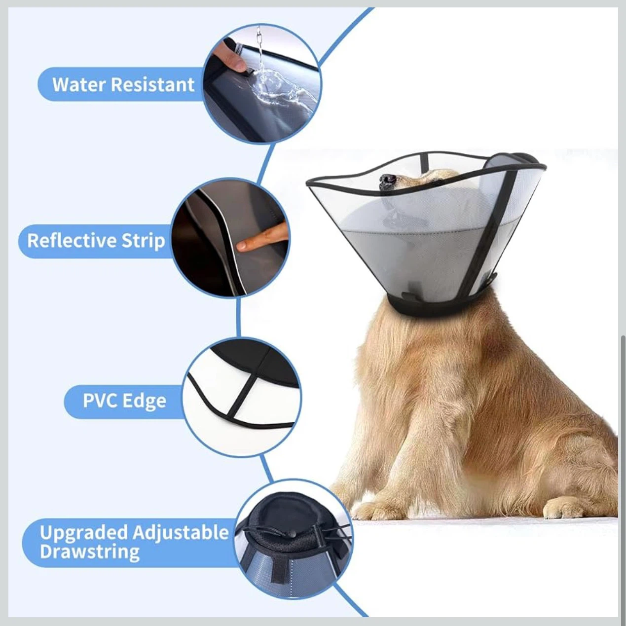 WinWeal Soft Dog Cone Collar - Medium - photo 4