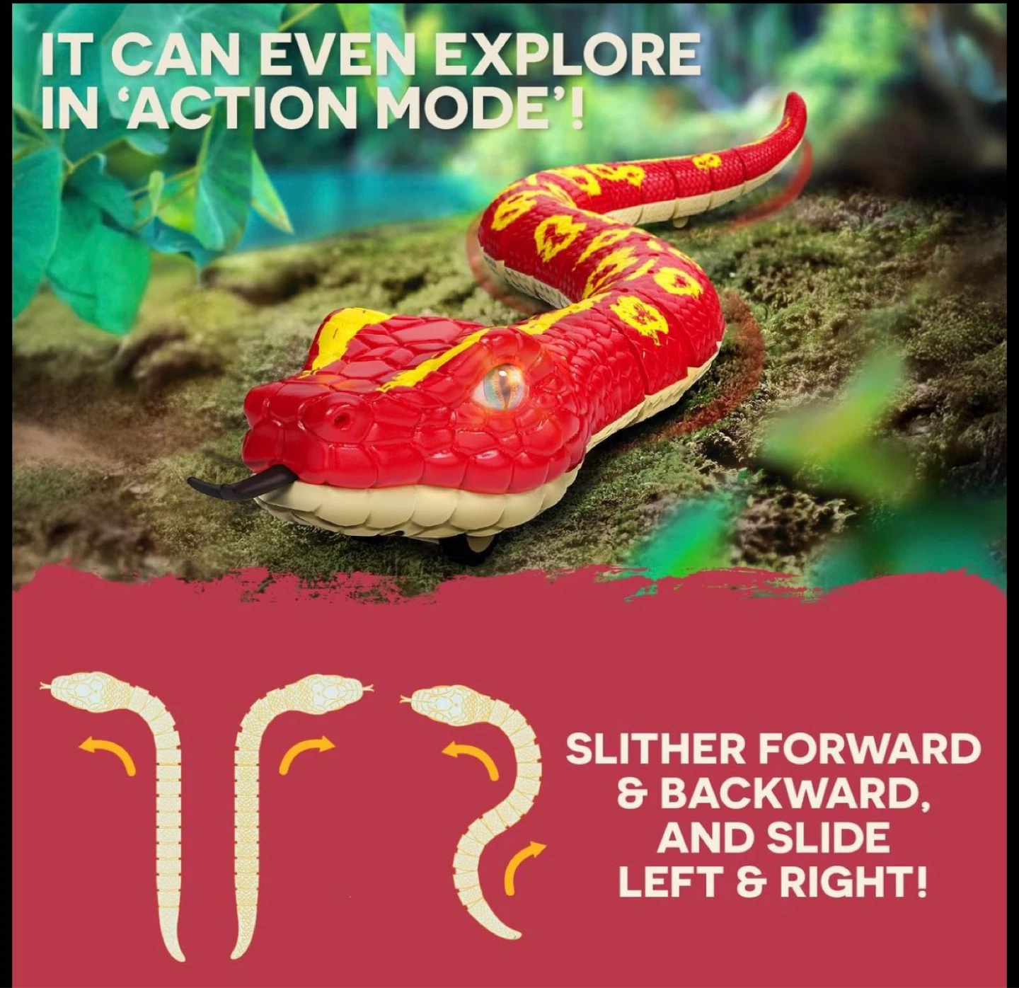 Red Python RC Snake Toy with Remote - photo 4