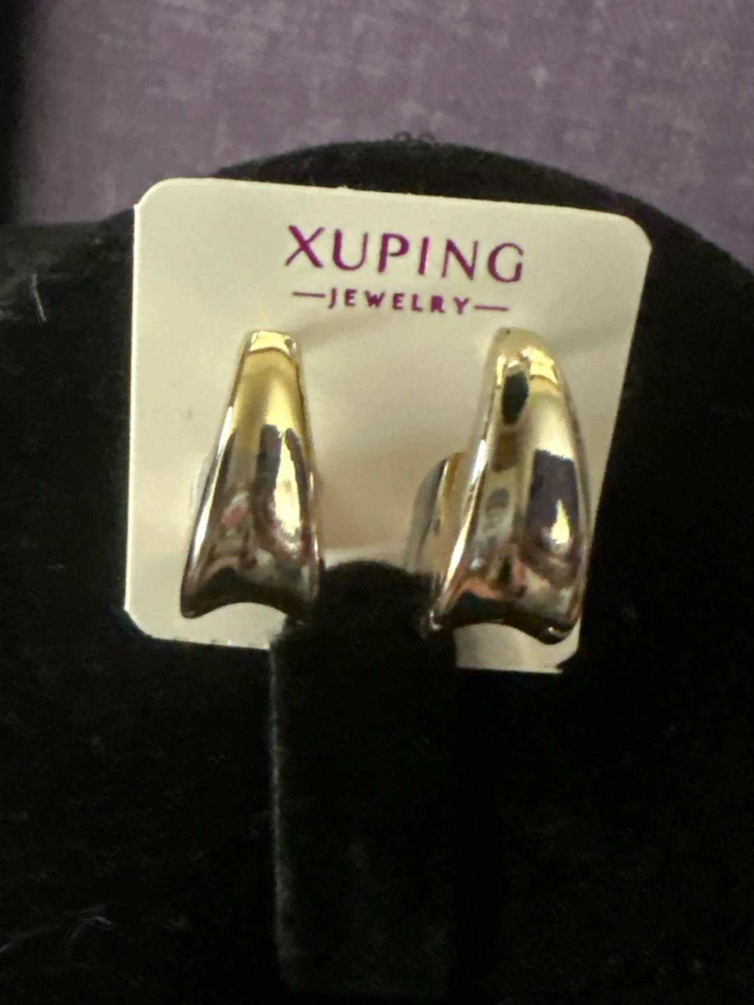 14k Gold Tone laminated Hoop Earrings