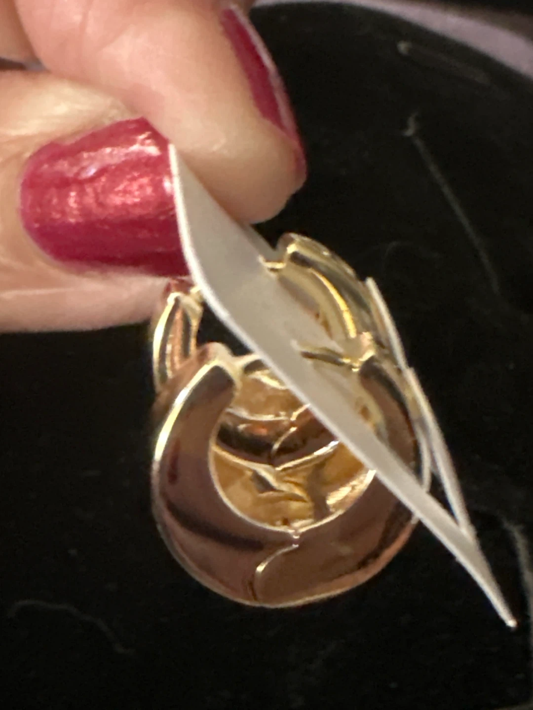 14k Gold Tone laminated Hoop Earrings - photo 3