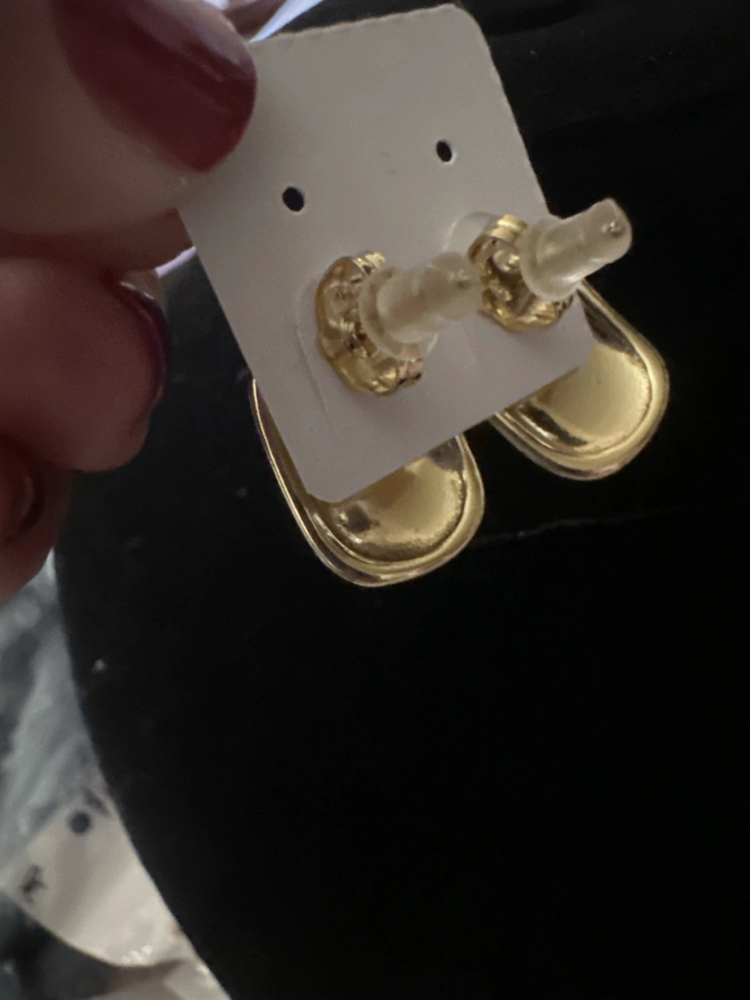 14k Gold Tone laminated Hoop Earrings - photo 3