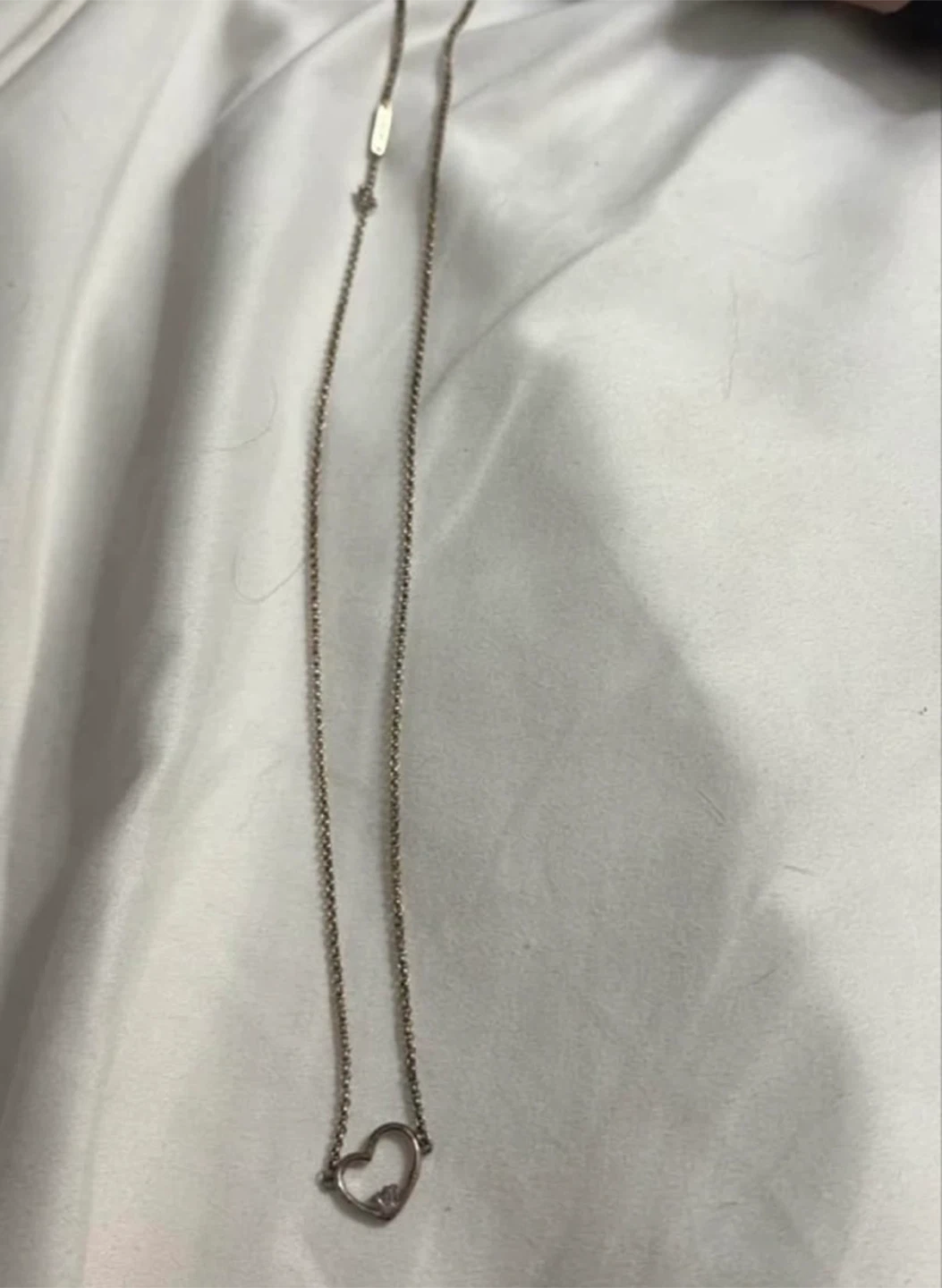 Pandora heart necklace tarnished