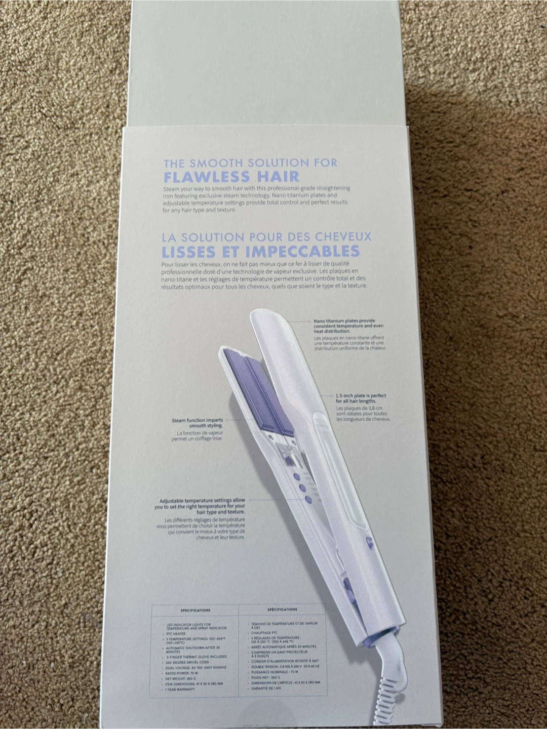MONAT Hair Straightener with Steam - photo 2
