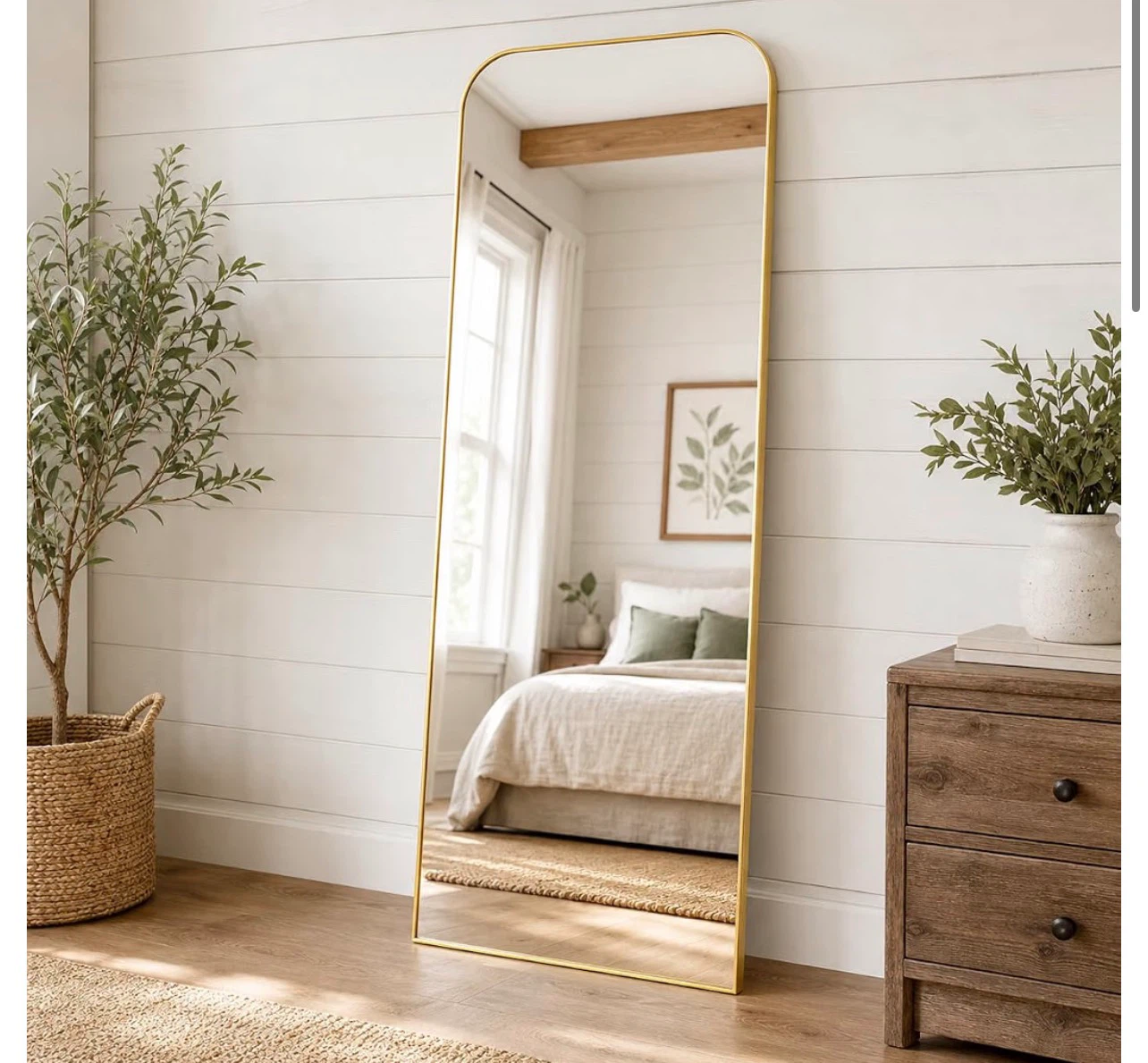 Tall Gold Framed Floor Mirror