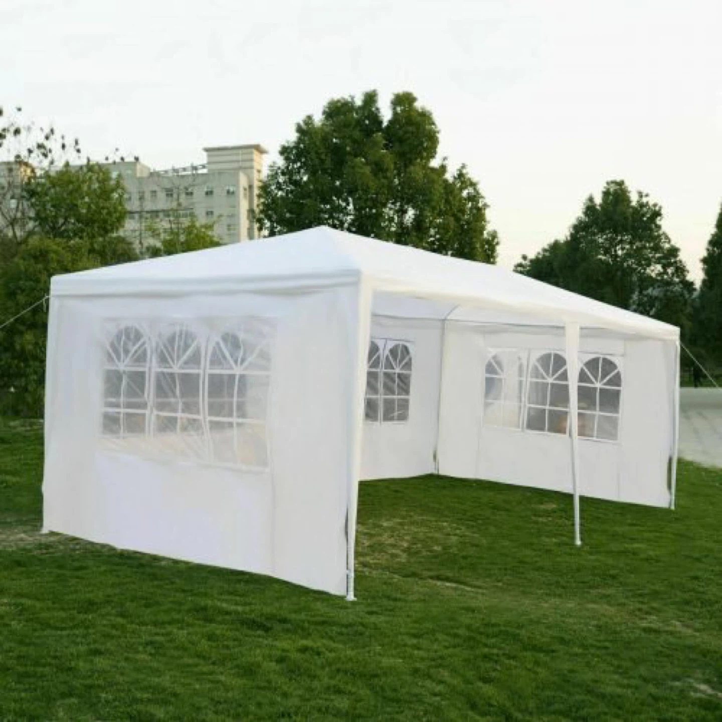 White Canopy Tent with Side Walls - 20' x 10' - photo 2