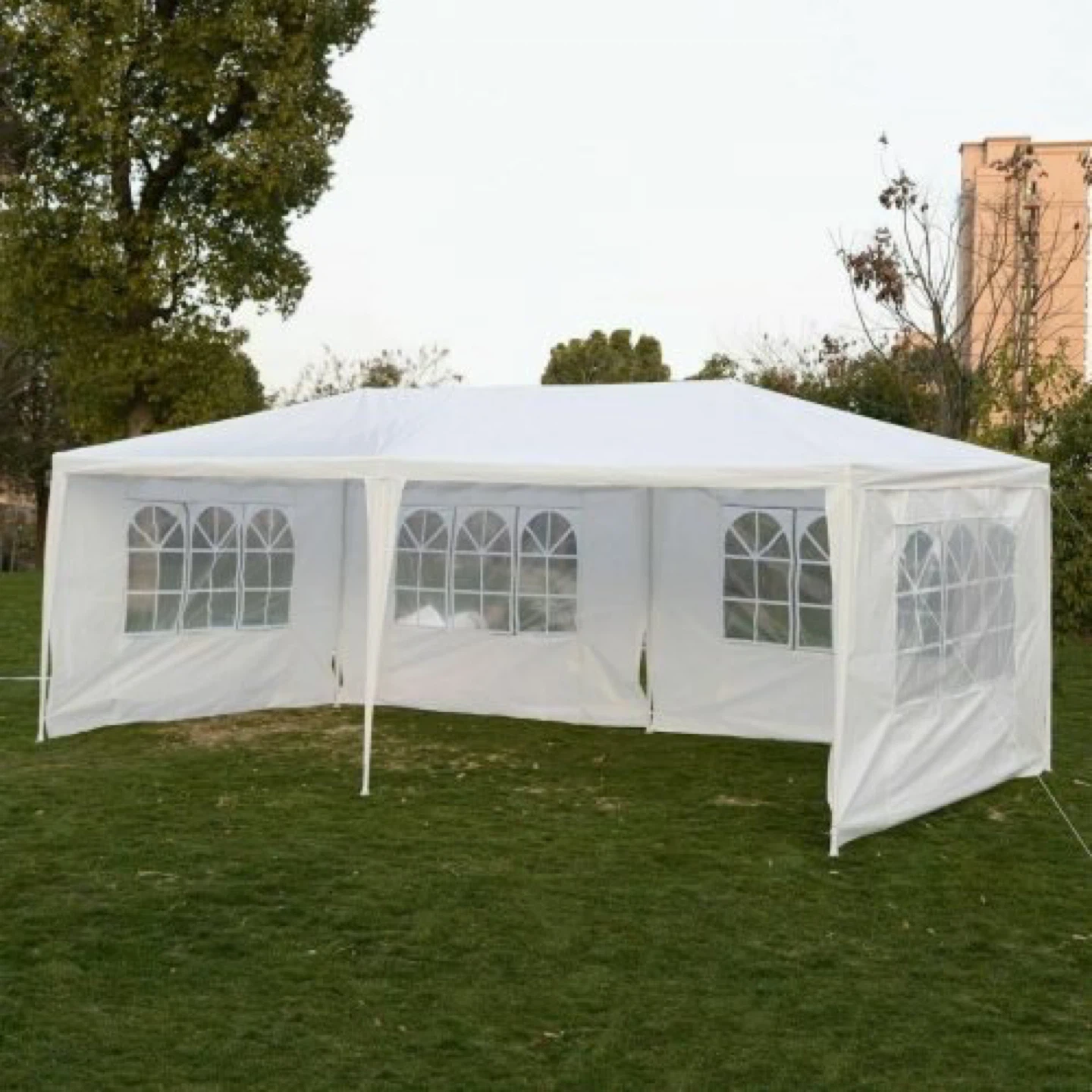 White Canopy Tent with Side Walls - 20' x 10' - photo 3