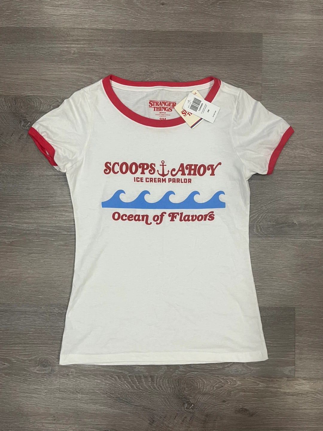 Stranger Things Scoops Ahoy Ringer T-Shirt