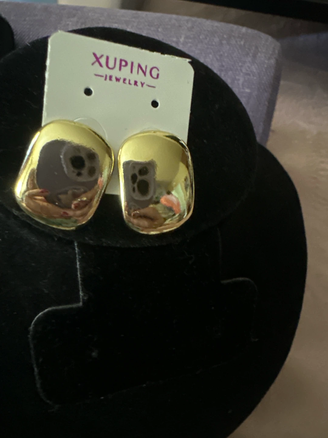 14k Gold Tone laminated Hoop Earrings