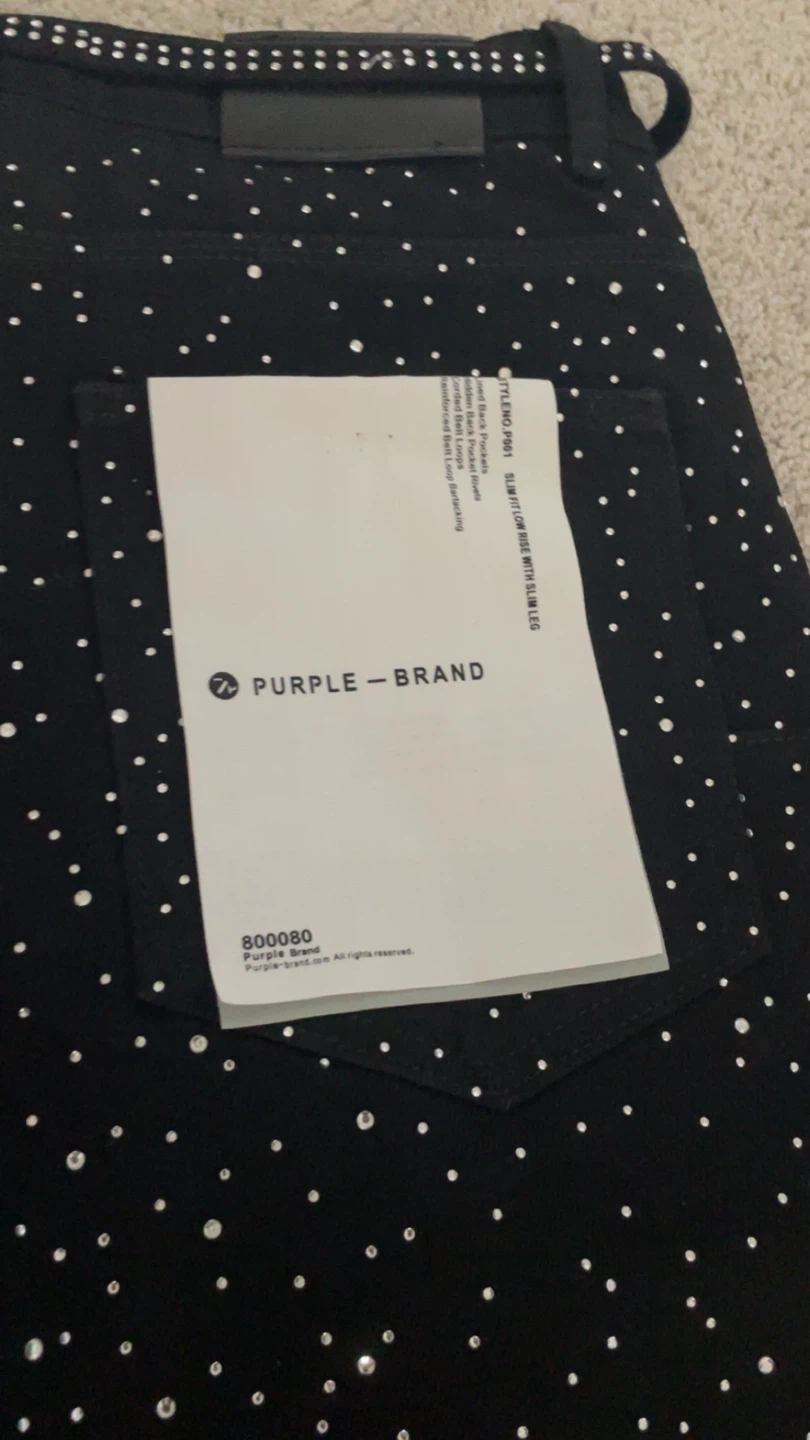 Purple Brand Black Rhinestone Shorts - photo 3