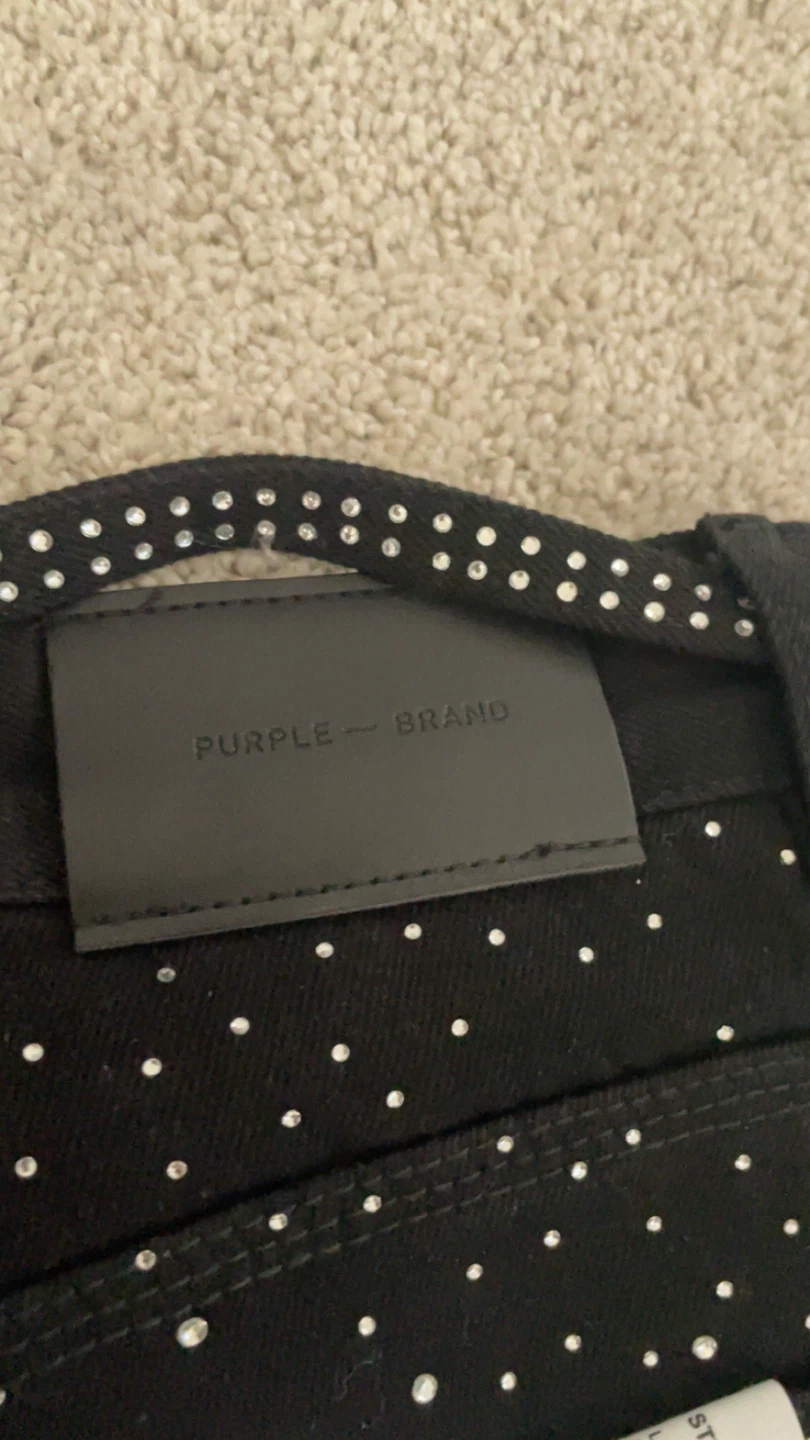 Purple Brand Black Rhinestone Shorts - photo 4