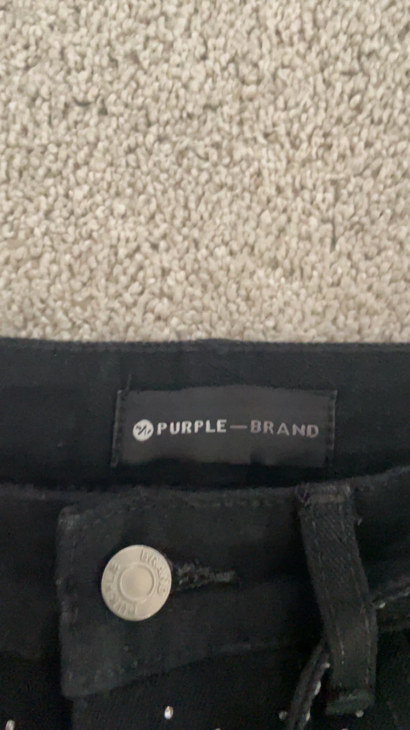 Purple Brand Black Rhinestone Shorts - photo 5