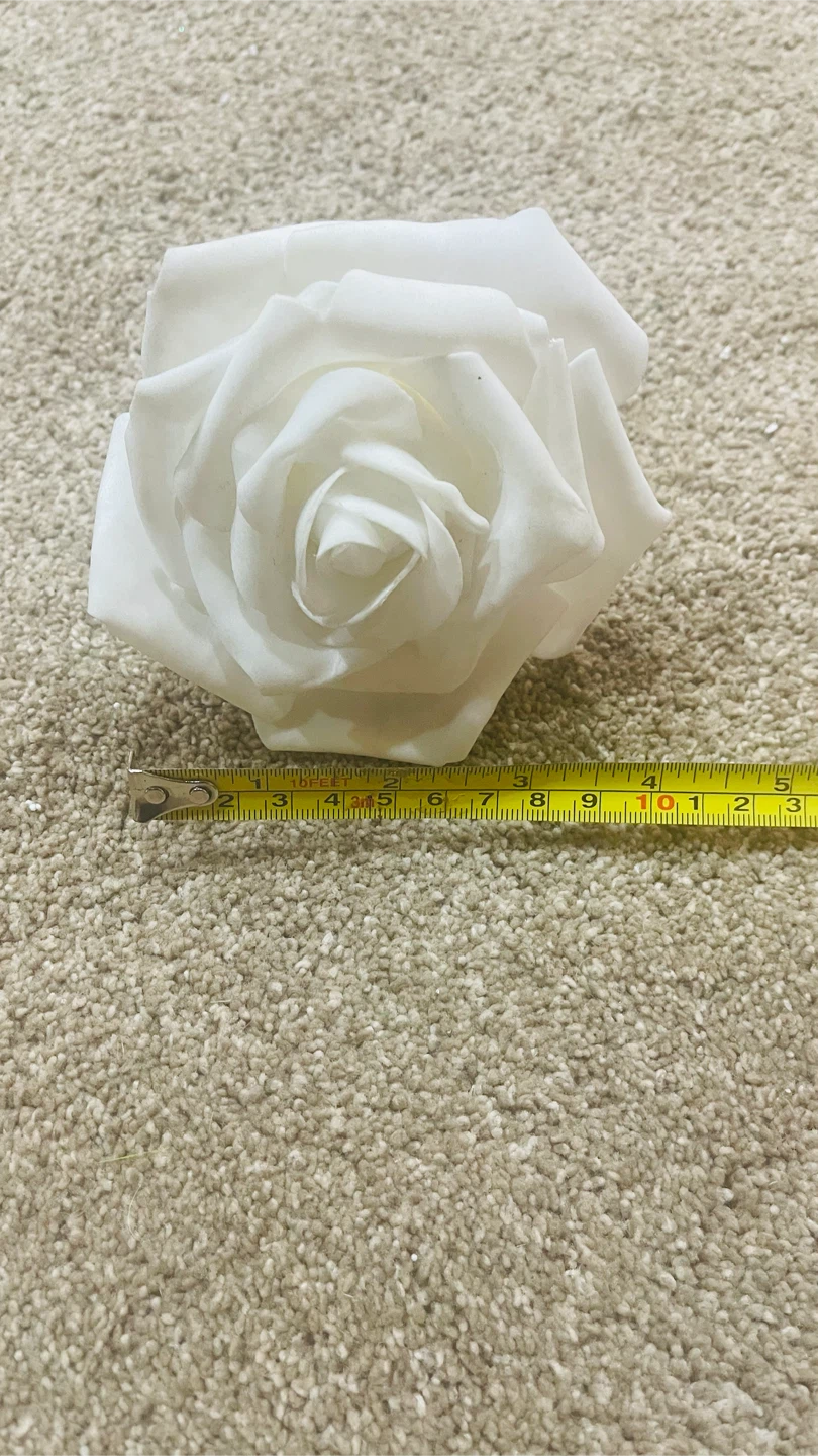 White Artificial Roses - photo 2