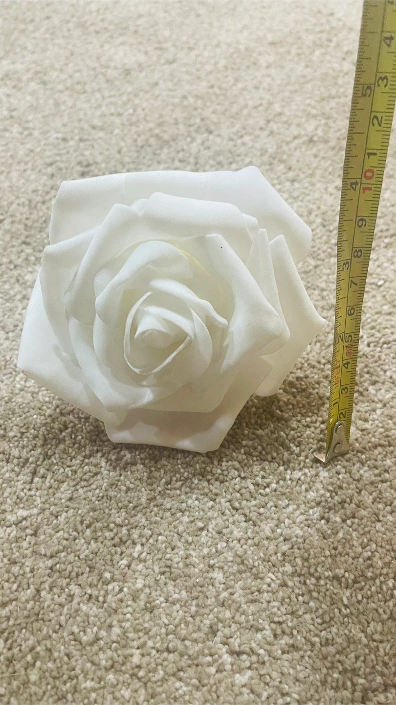 White Artificial Roses - photo 3