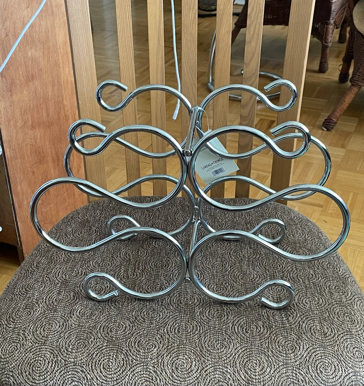 New Linens ’n Things Silver 6-Bottle Wine Rack - photo 2