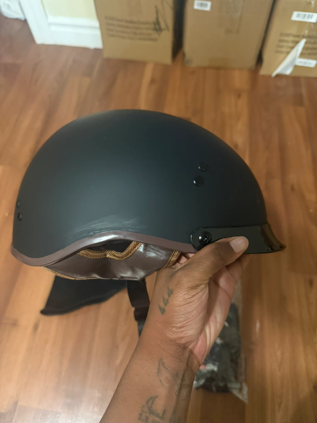 Motorcycle Helmet, Neck Warmer, and Gloves - photo 5