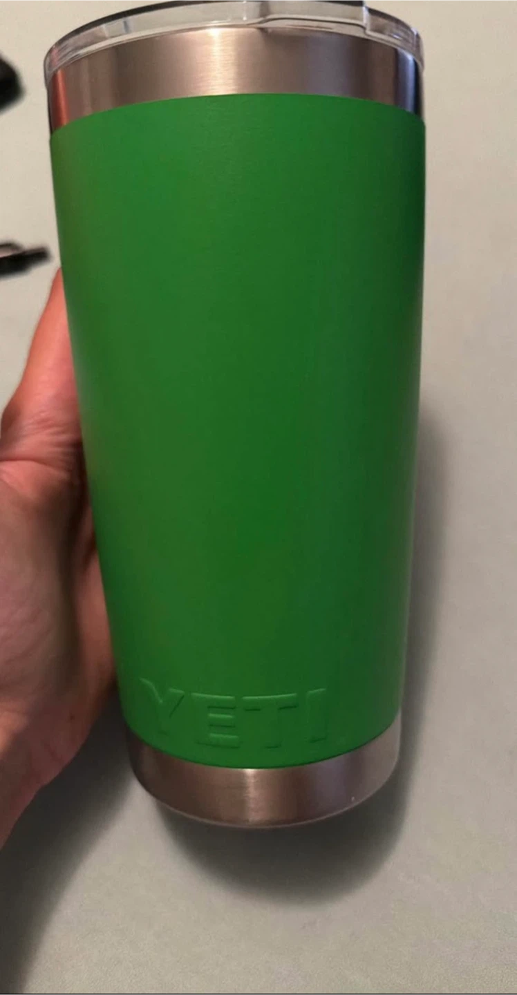 Yeti green tumbler