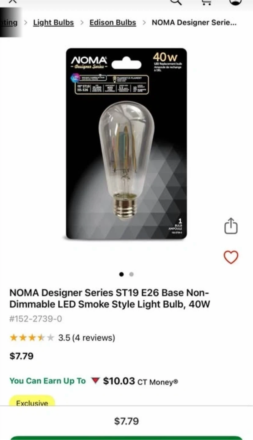 NOMA Designer Series 40w LED Light Bulb - photo 2