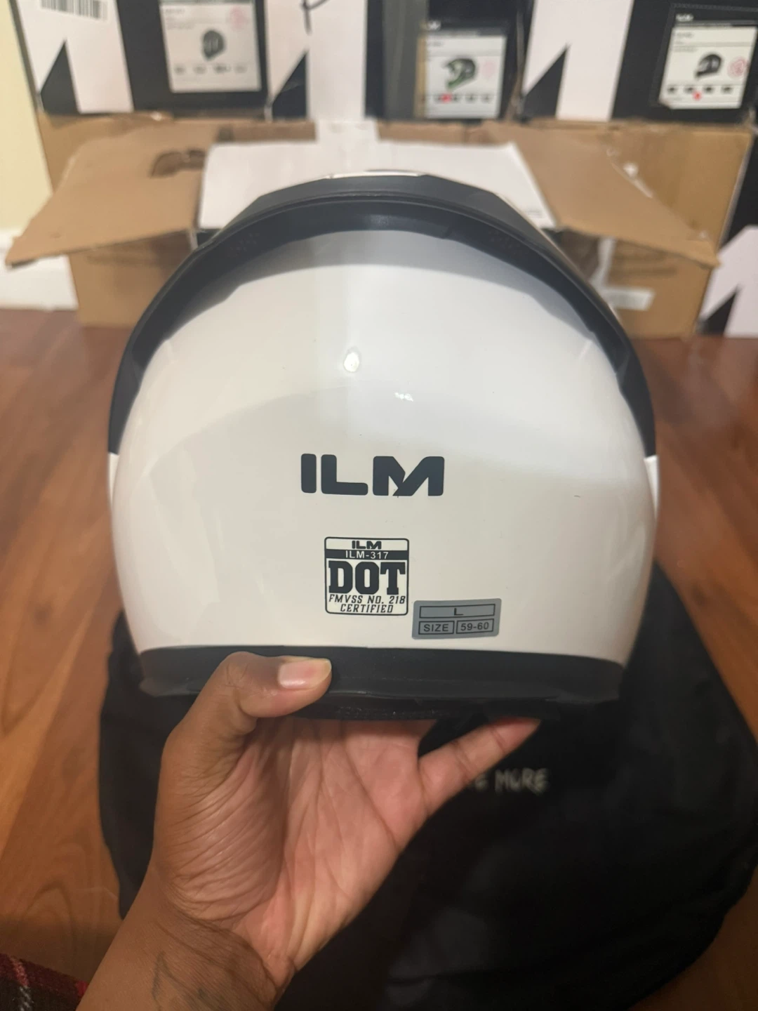 ILM Motorcycle Helmet - Size Large - photo 4