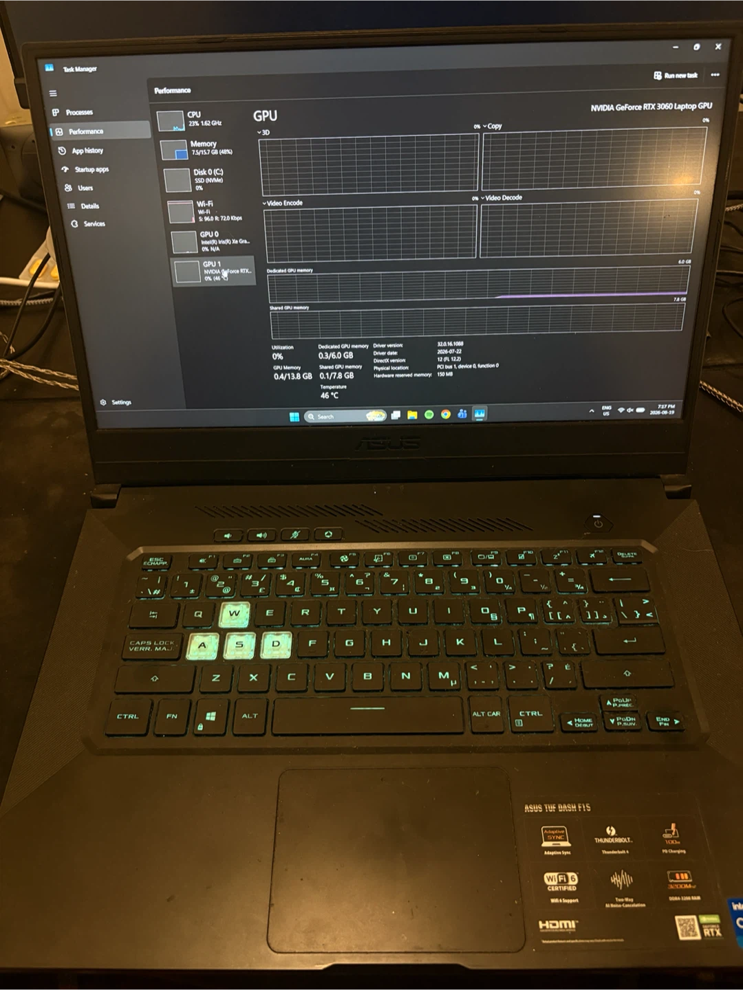 ASUS TUF GAMING LAPTOP GeForce RTX 3060 GPU - photo 3