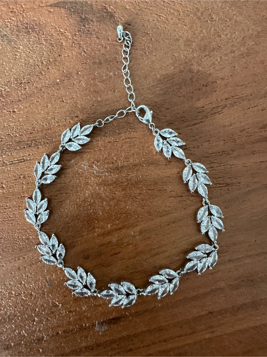 Silver Leaf Cluster Bracelet - New - $15