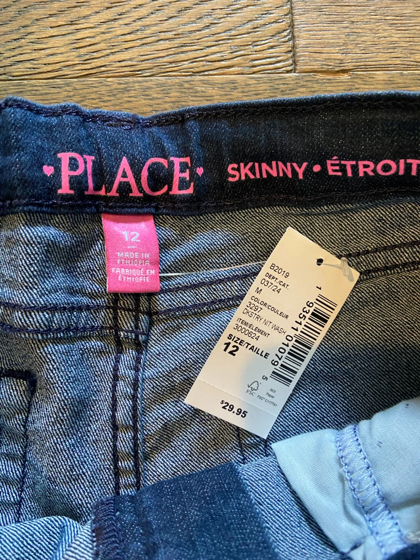 NWT: The Children's Place Girls Skinny Jeans - Size 12 - photo 3