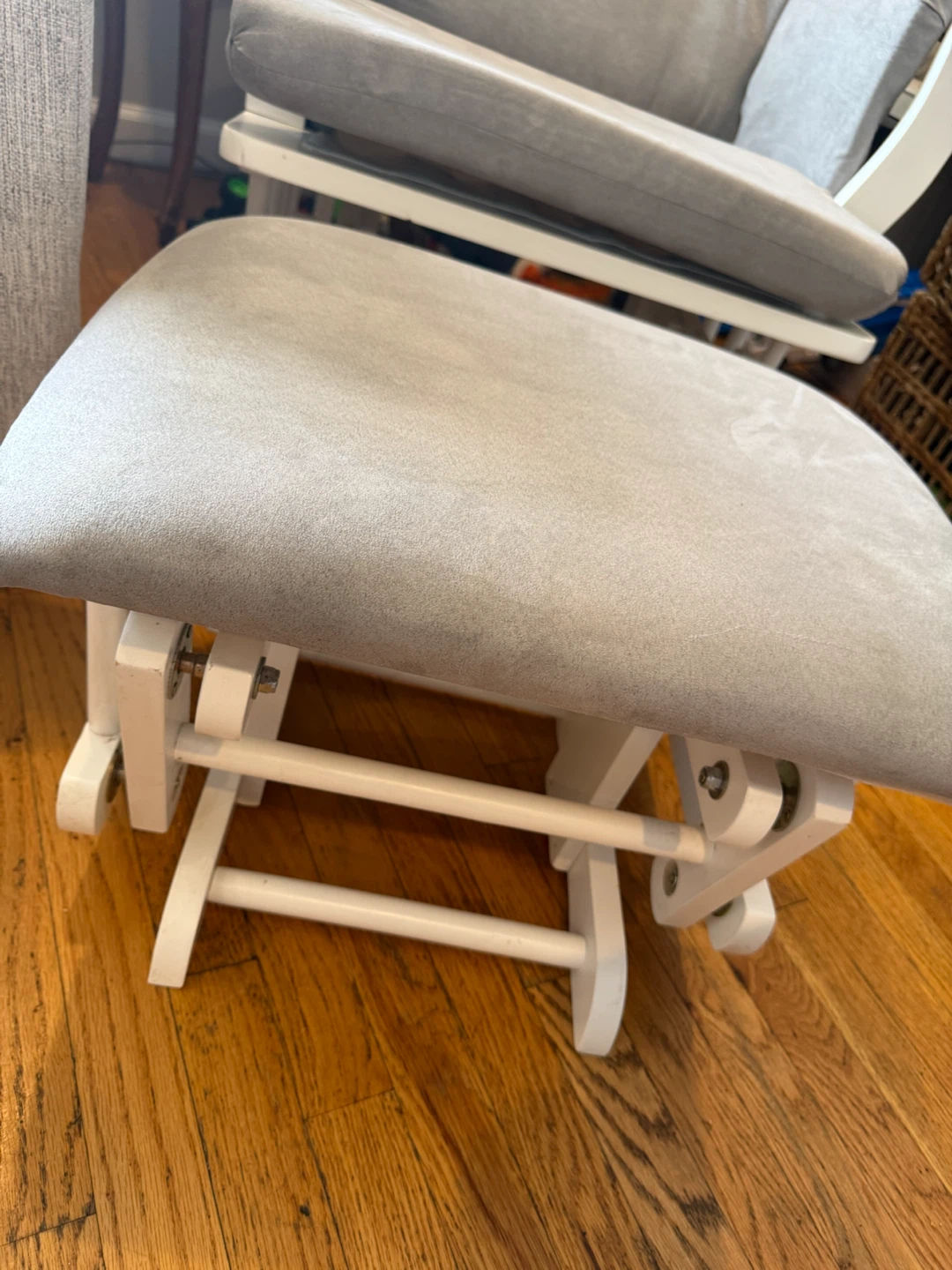 Gray glider chair with matching ottoman - photo 2
