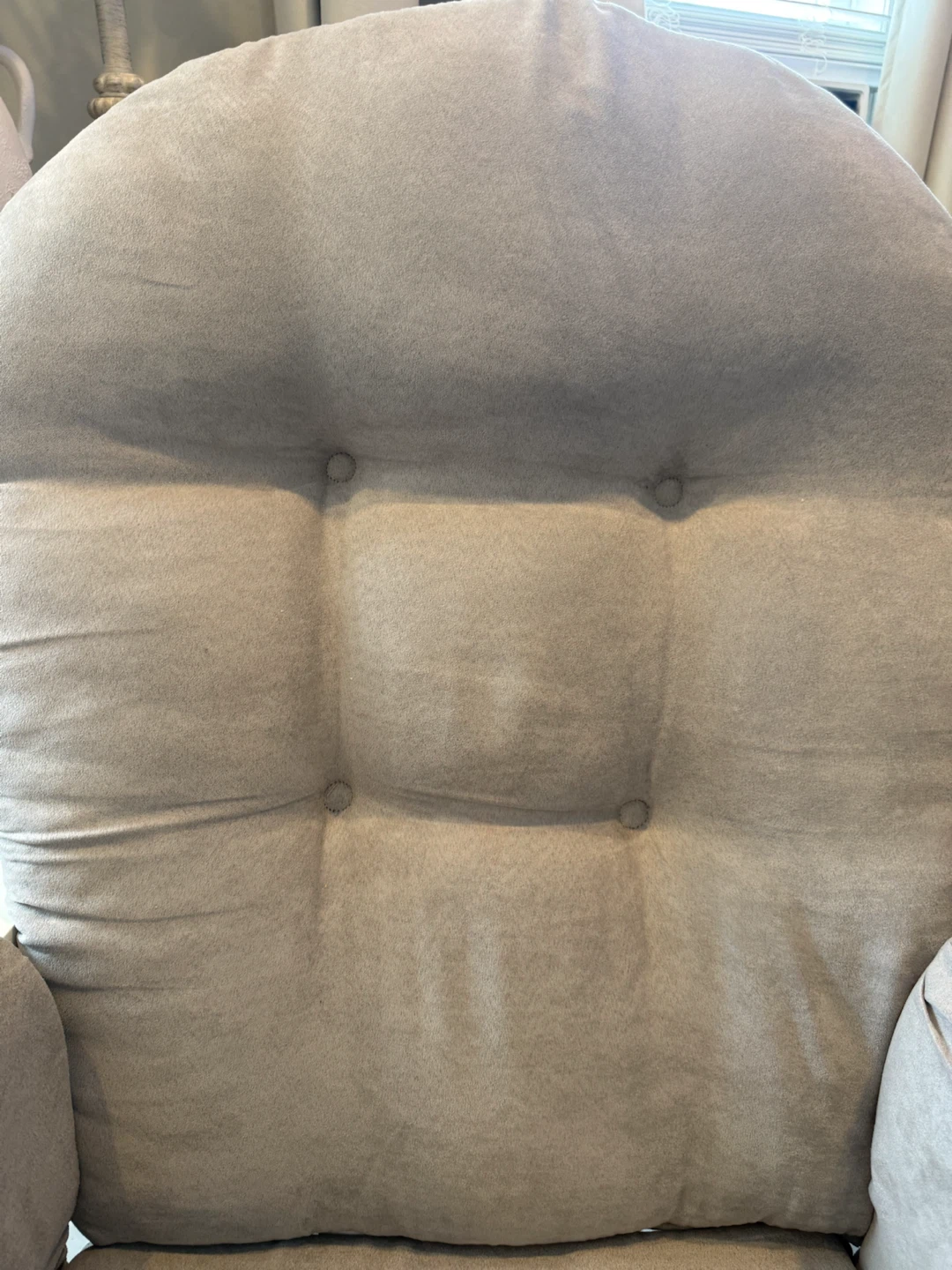 Gray glider chair with matching ottoman - photo 3