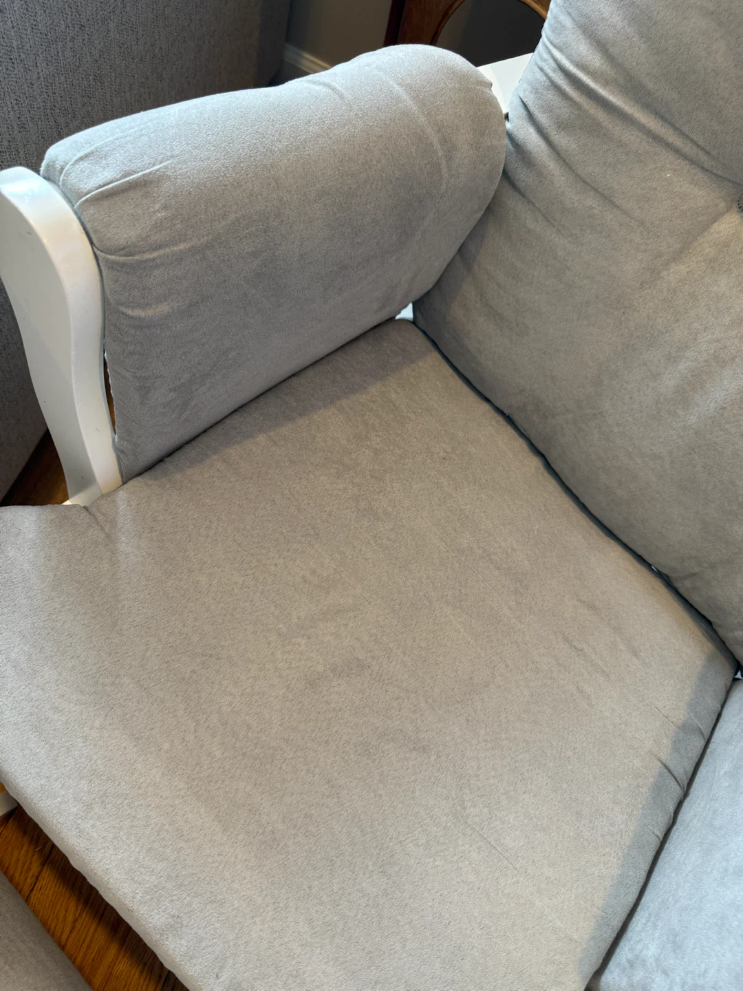Gray glider chair with matching ottoman - photo 4