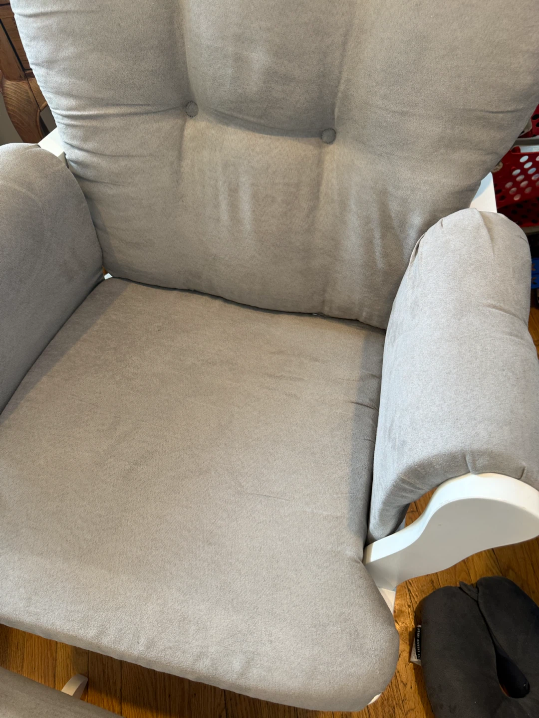 Gray glider chair with matching ottoman - photo 5