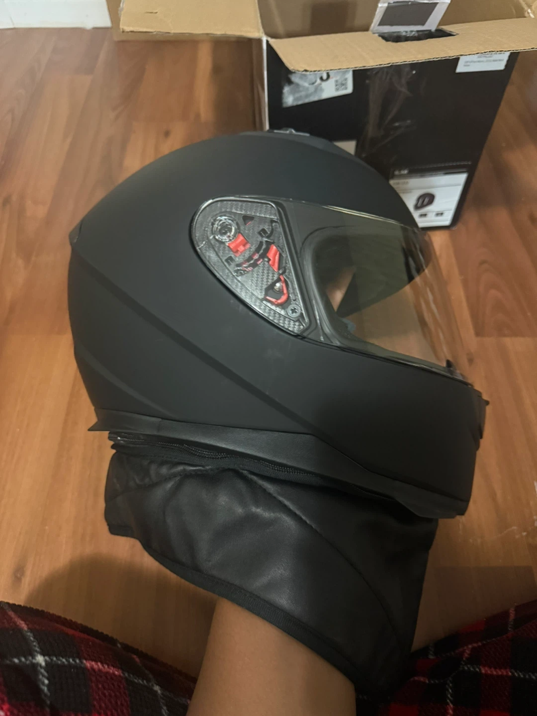 ILM Motorcycle Helmet Matte Black Size Small - photo 3
