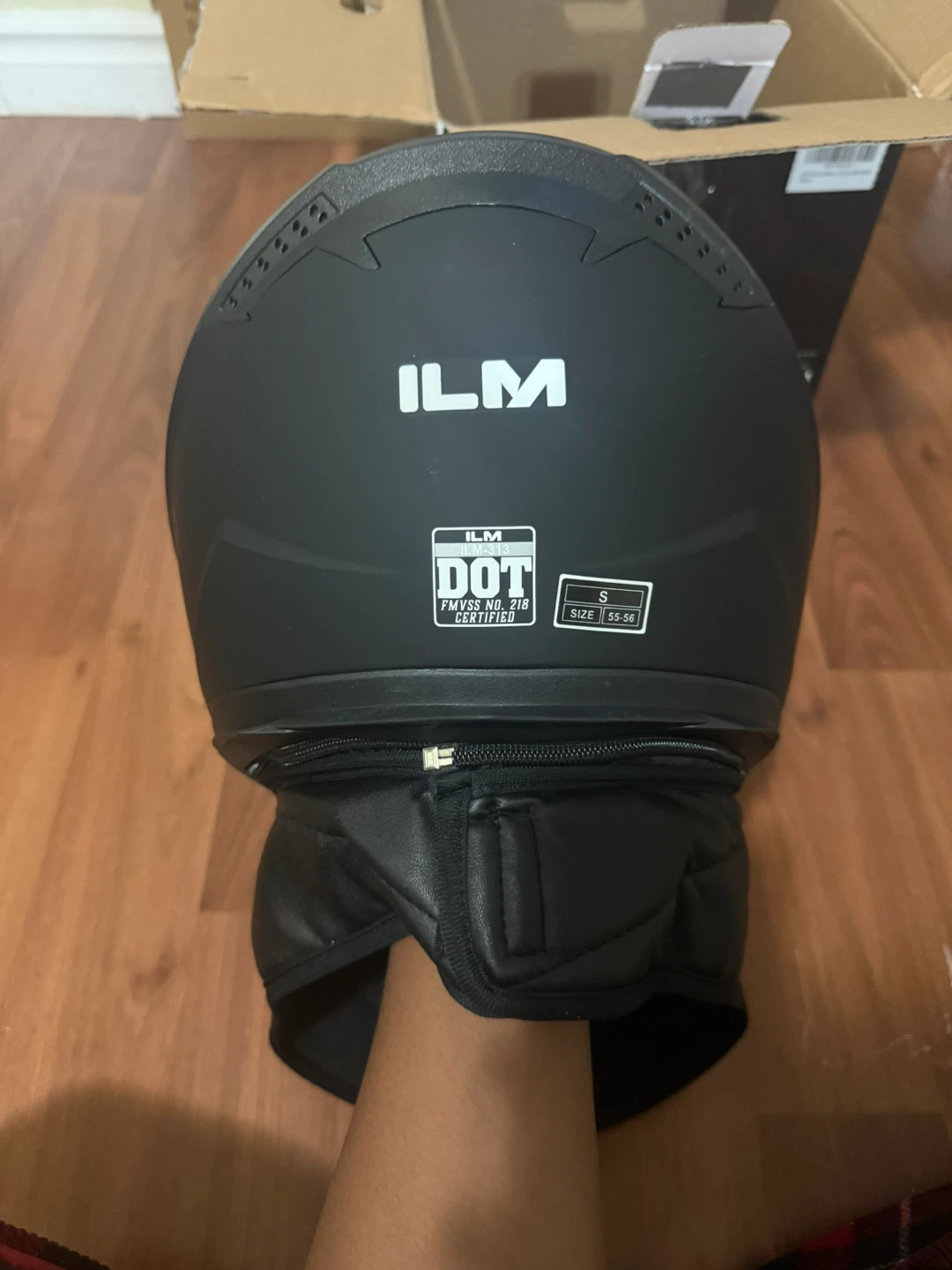ILM Motorcycle Helmet Matte Black Size Small - photo 4